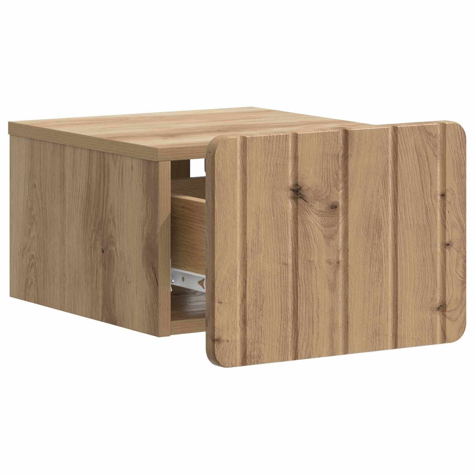 vidaXL Wandmontierter Nachttisch Artisan-Eiche 33 x 34,5 x 24 cm