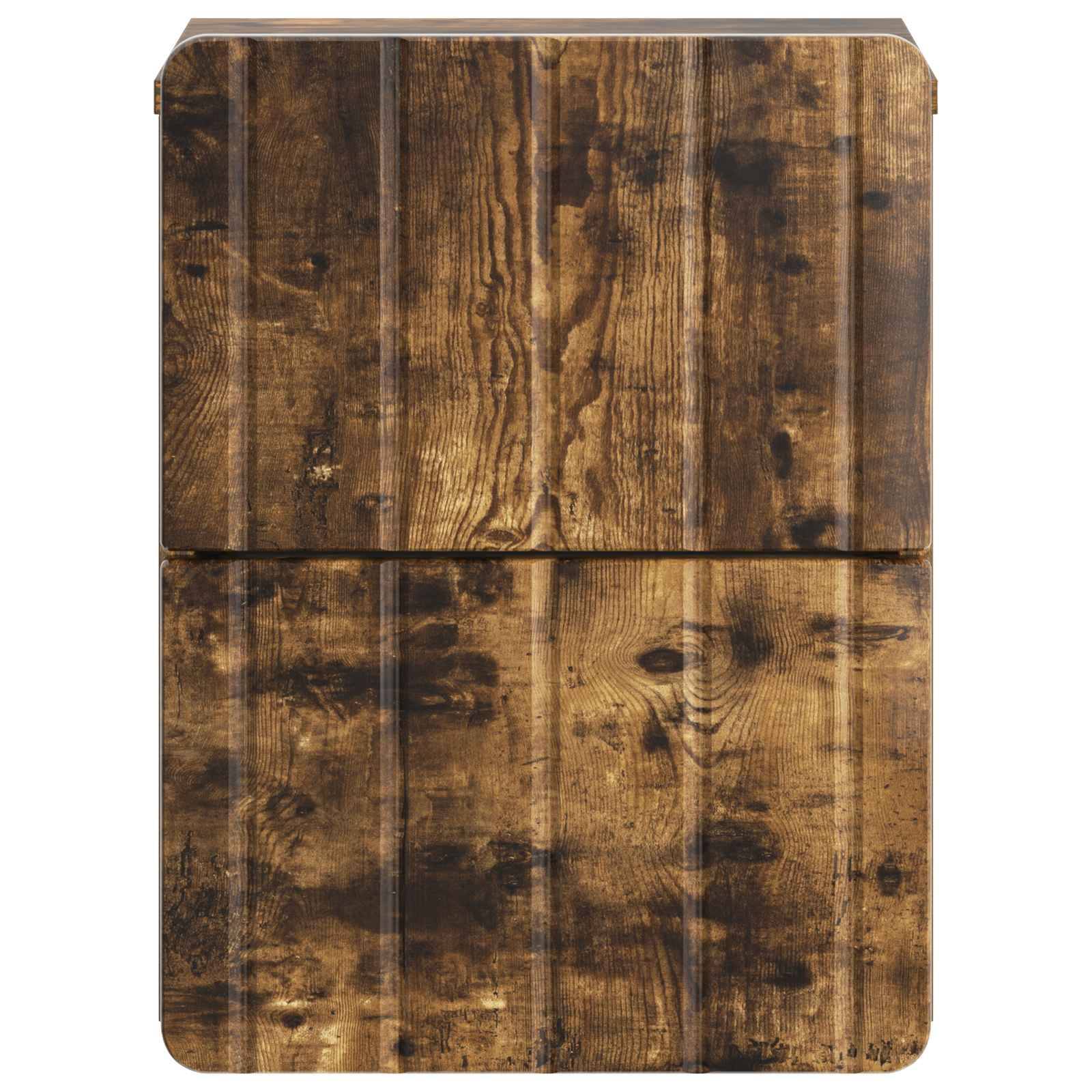 vidaXL Wandmontierter Nachttisch Geräucherte Eiche 33 x 34,5 x 43 cm