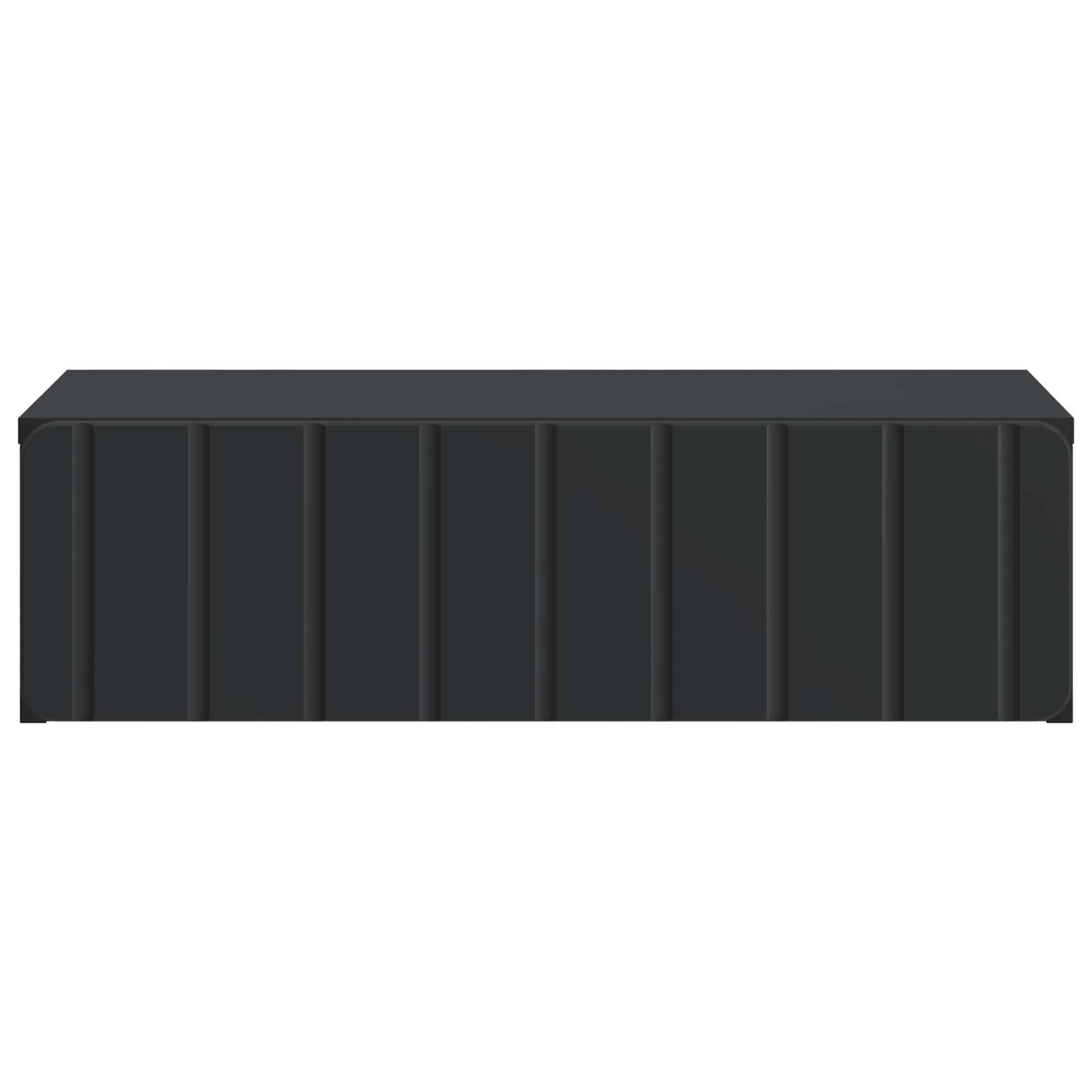 vidaXL Wandmontierter Beistelltisch Schwarz 59 x 34,5 x 17 cm