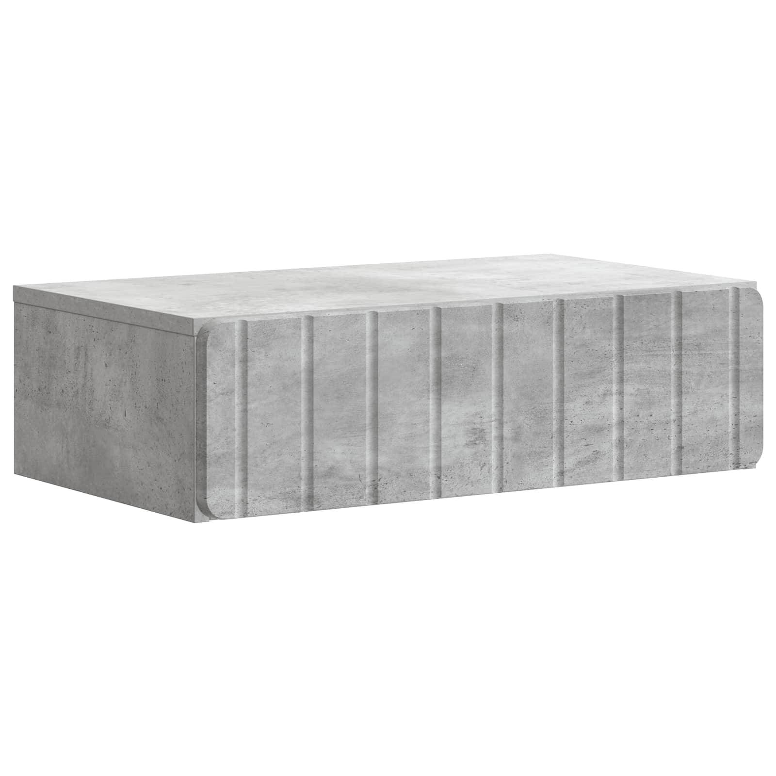 vidaXL Wandmontierter Beistelltisch Betongrau 59 x 34,5 x 17 cm