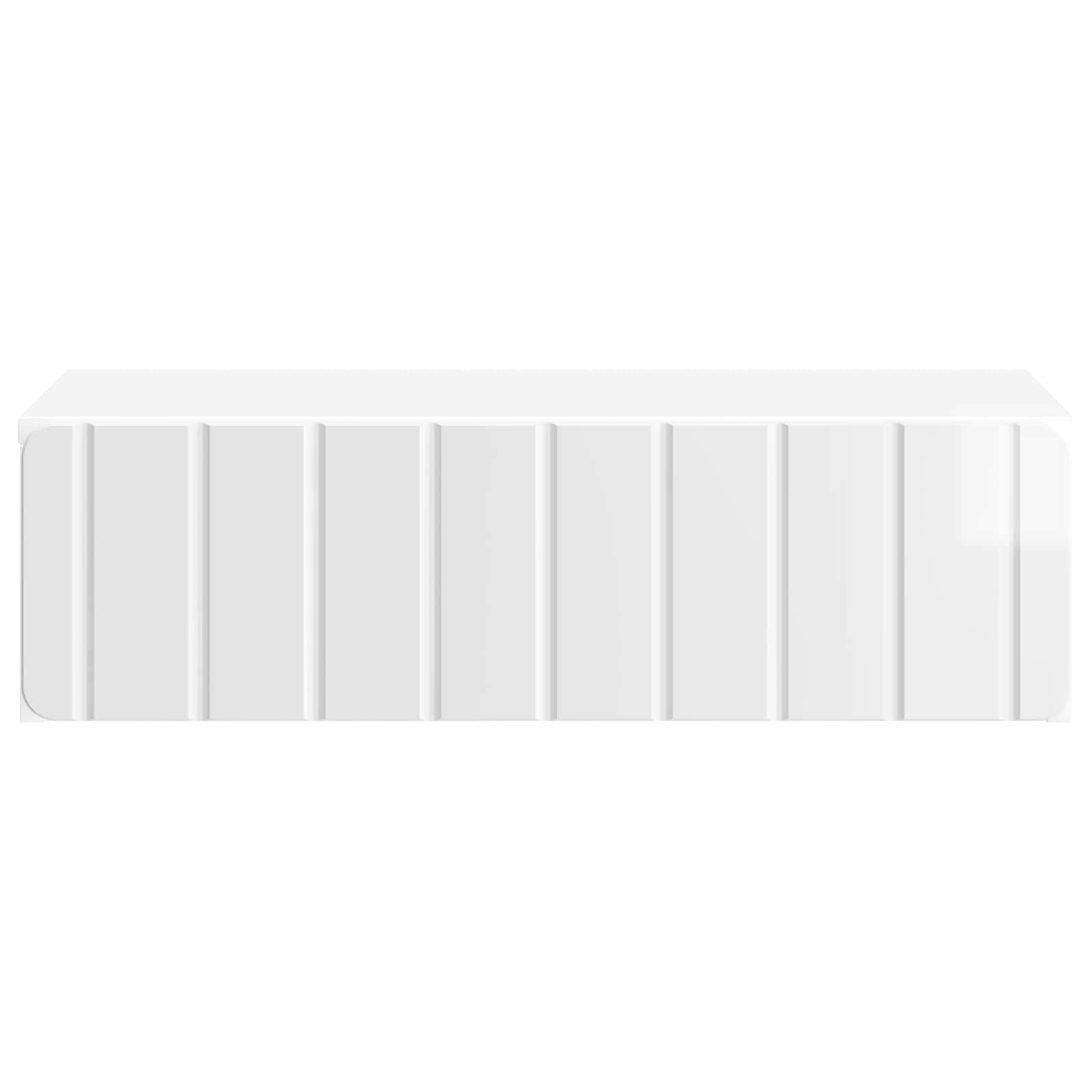 vidaXL Wandmontierter Beistelltisch Hochglanz Weiß 59 x 34,5 x 17 cm
