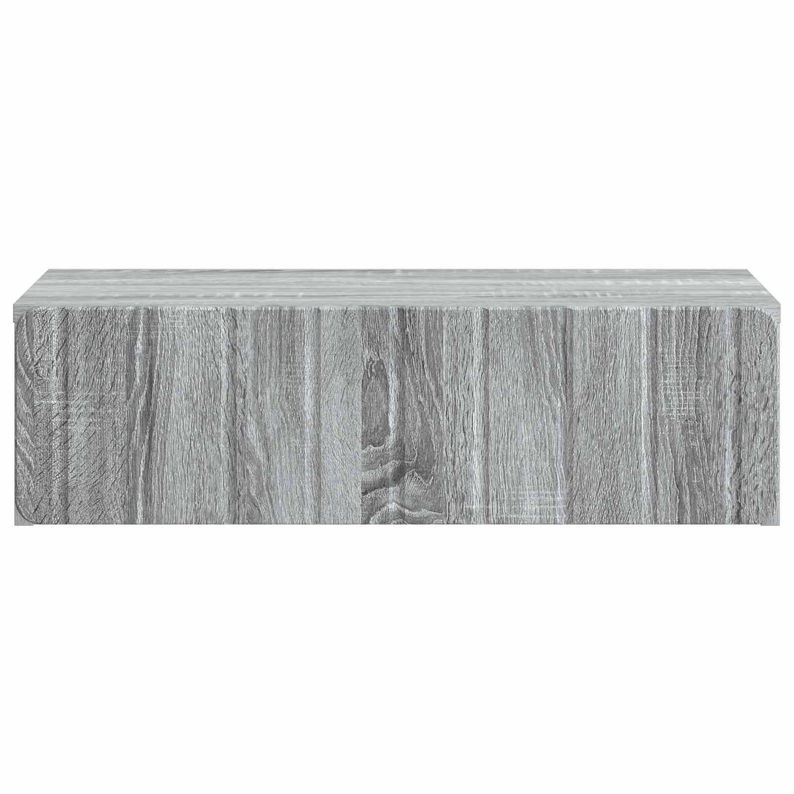 vidaXL Wandmontierter Beistelltisch Graues Sonoma 59 x 34,5 x 17 cm