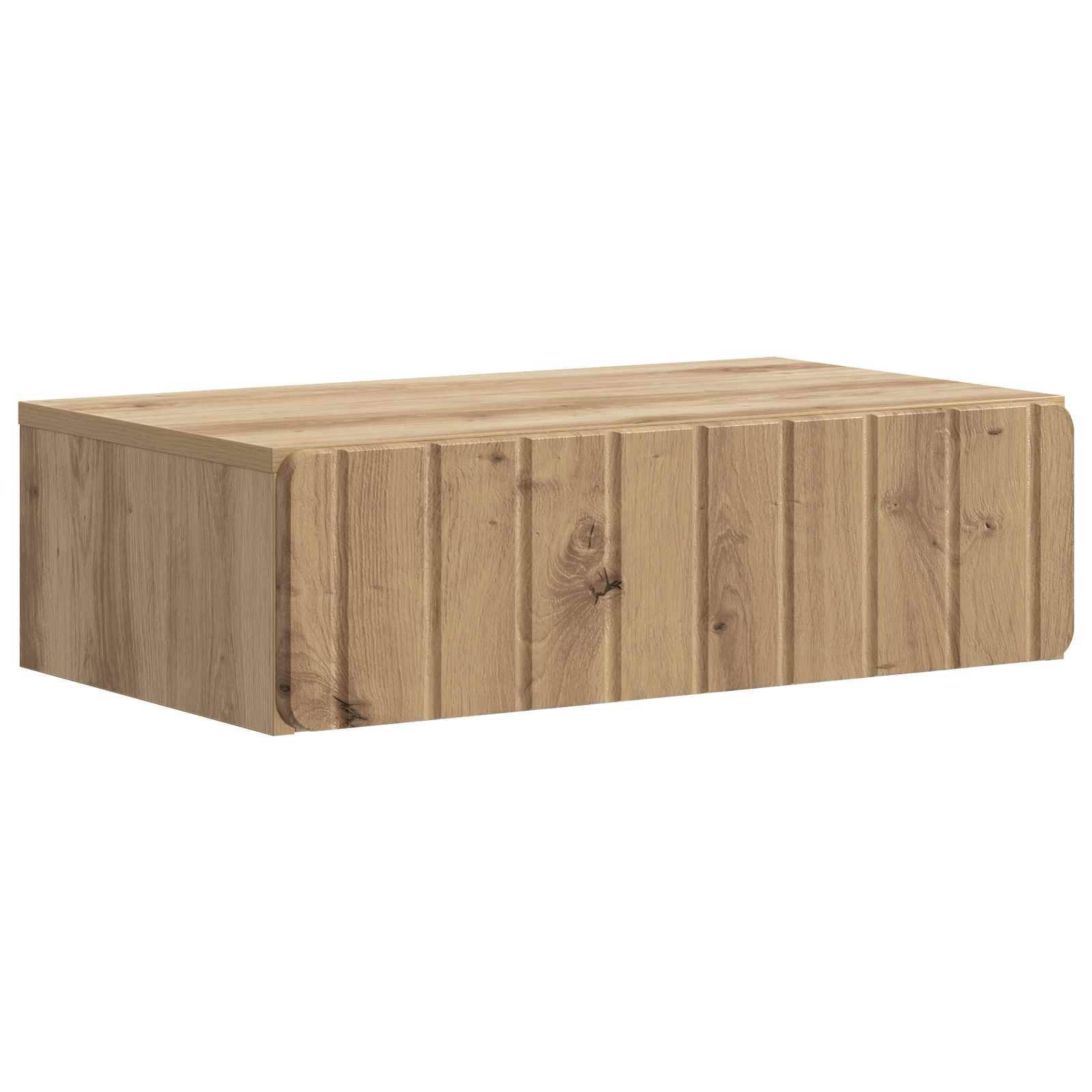 vidaXL Wandmontierter Beistelltisch Artisan-Eiche 59 x 34,5 x 17 cm