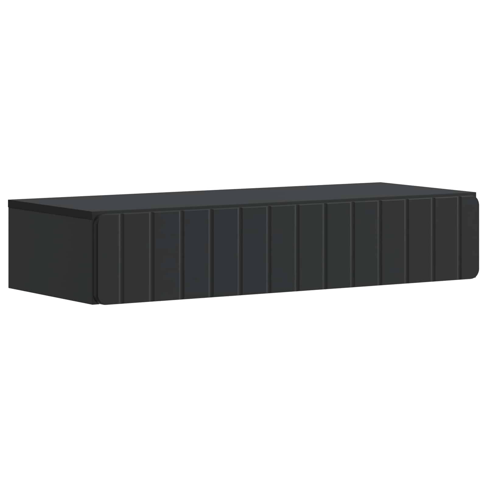vidaXL Wandmontierter Beistelltisch Schwarz 87,5 x 34,5 x 17 cm