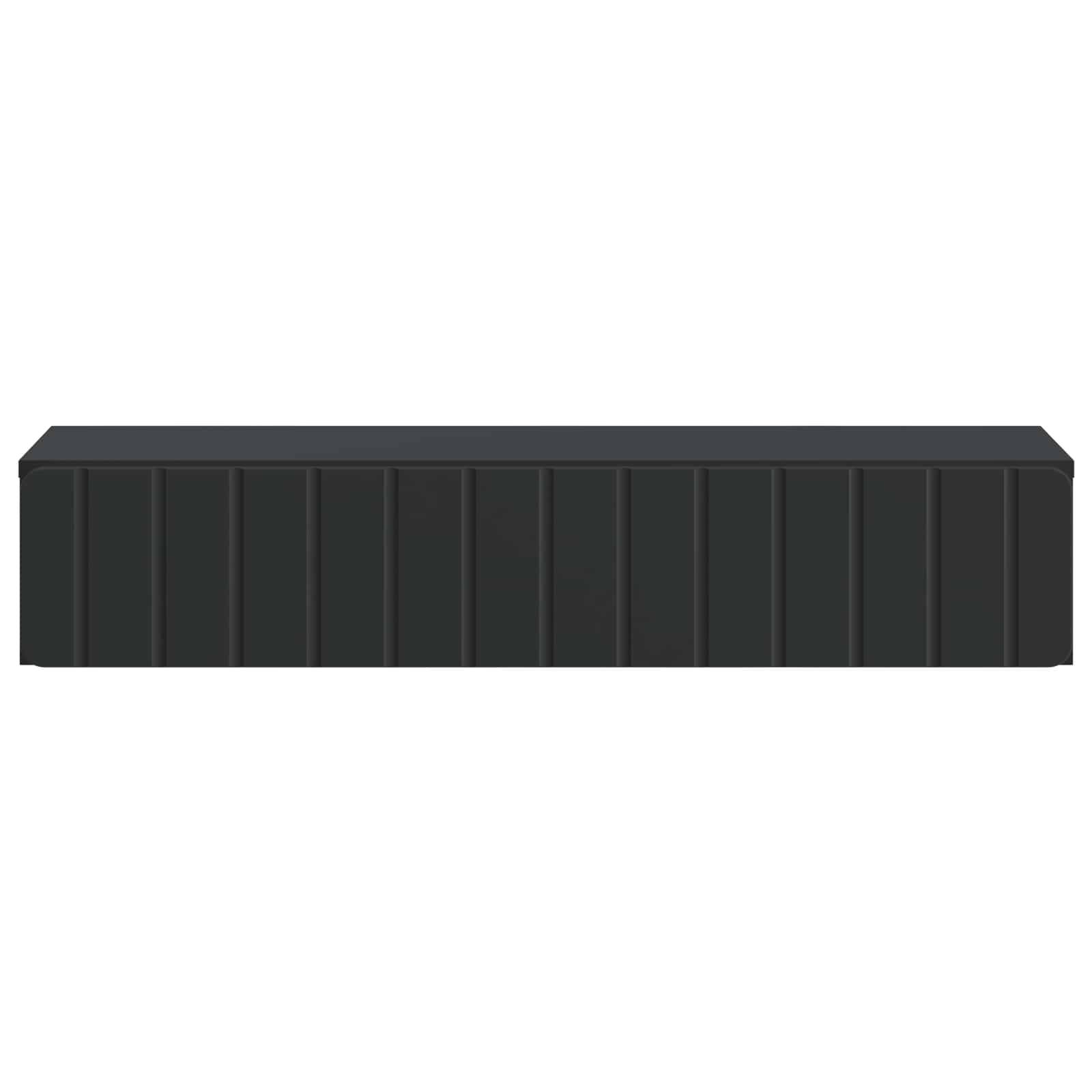 vidaXL Wandmontierter Beistelltisch Schwarz 87,5 x 34,5 x 17 cm