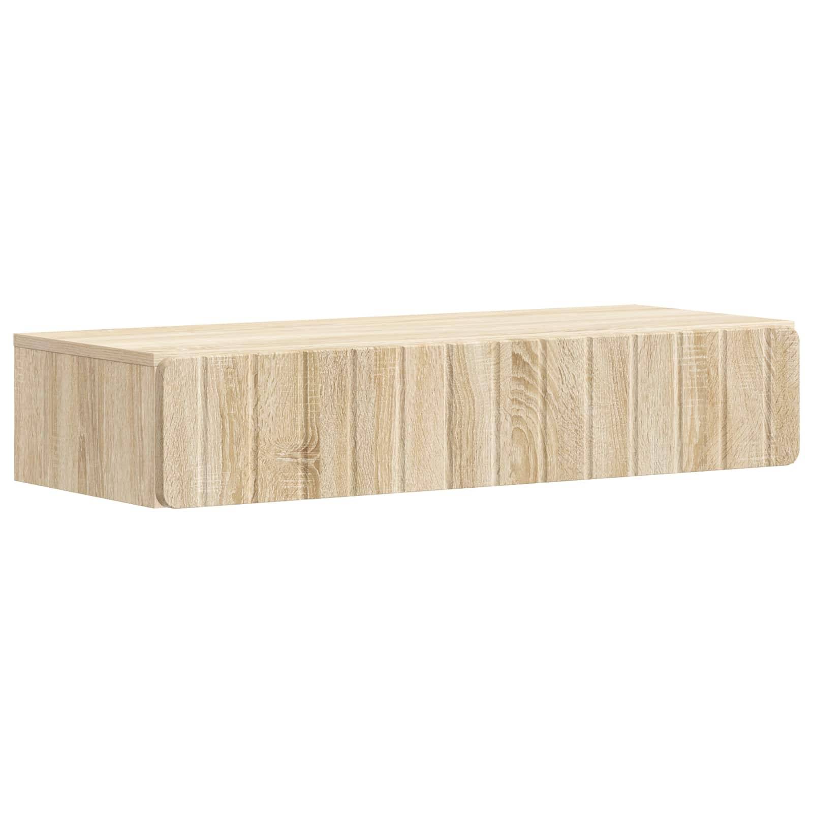 vidaXL Wandmontierter Beistelltisch Sonoma-Eiche 87,5 x 34,5 x 17 cm