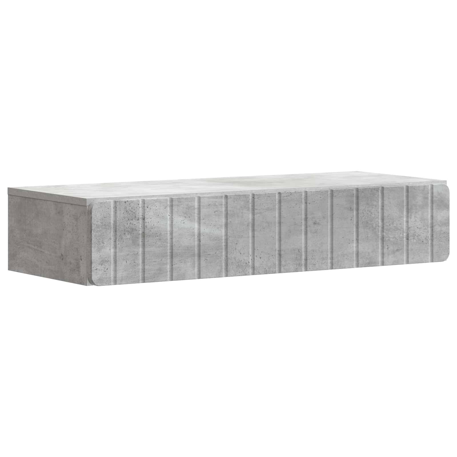 vidaXL Wandmontierter Beistelltisch Betongrau 87,5 x 34,5 x 17 cm
