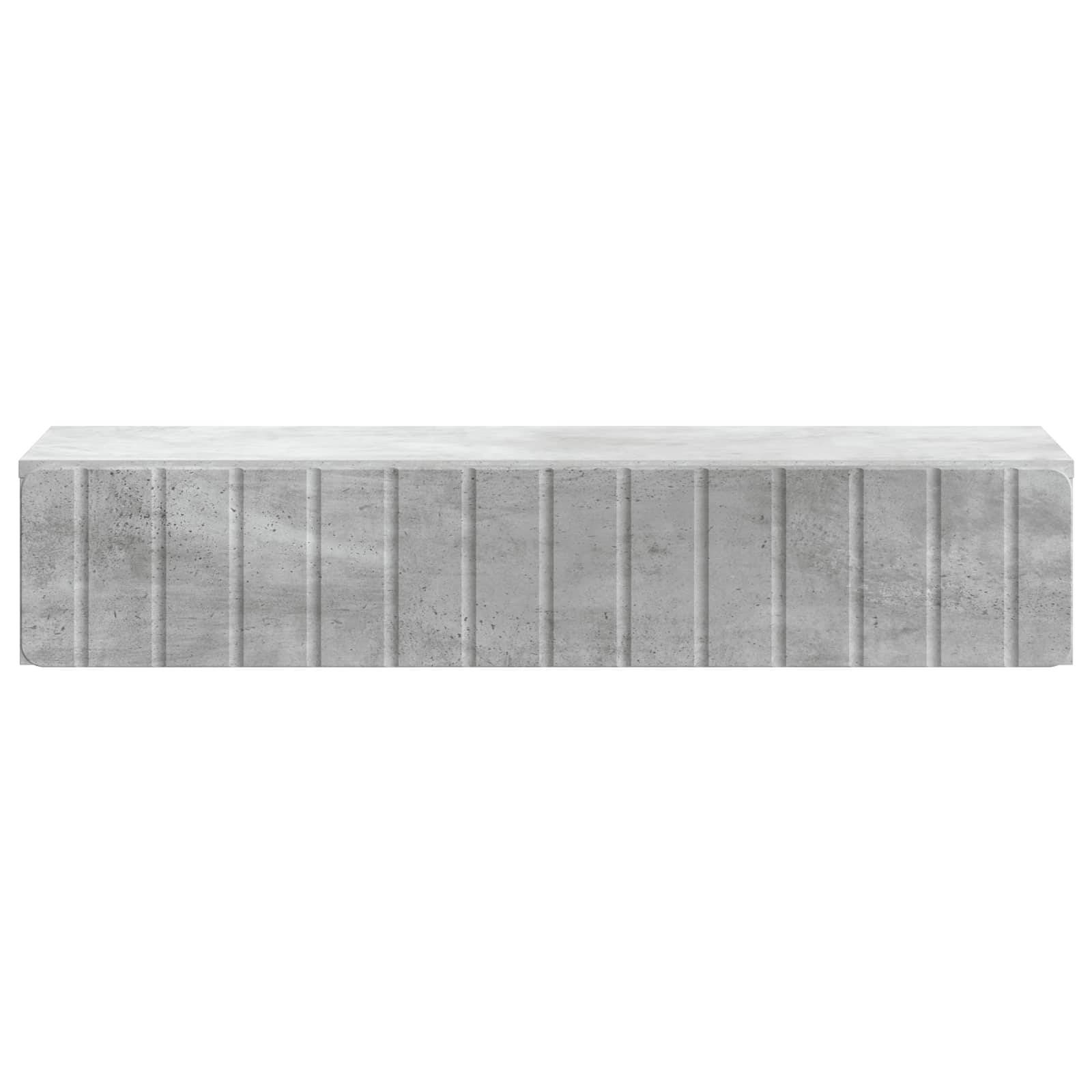 vidaXL Wandmontierter Beistelltisch Betongrau 87,5 x 34,5 x 17 cm