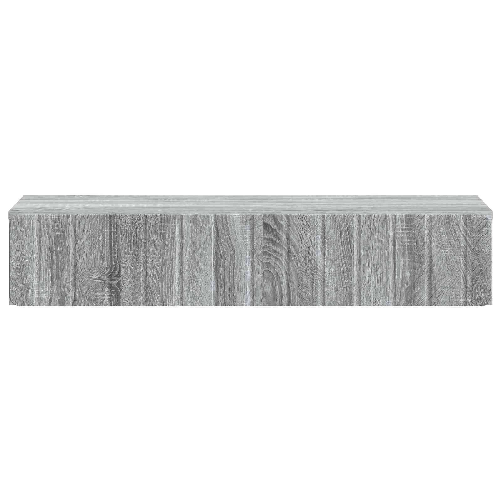 vidaXL Wandmontierter Beistelltisch Graues Sonoma 87,5 x 34,5 x 17 cm
