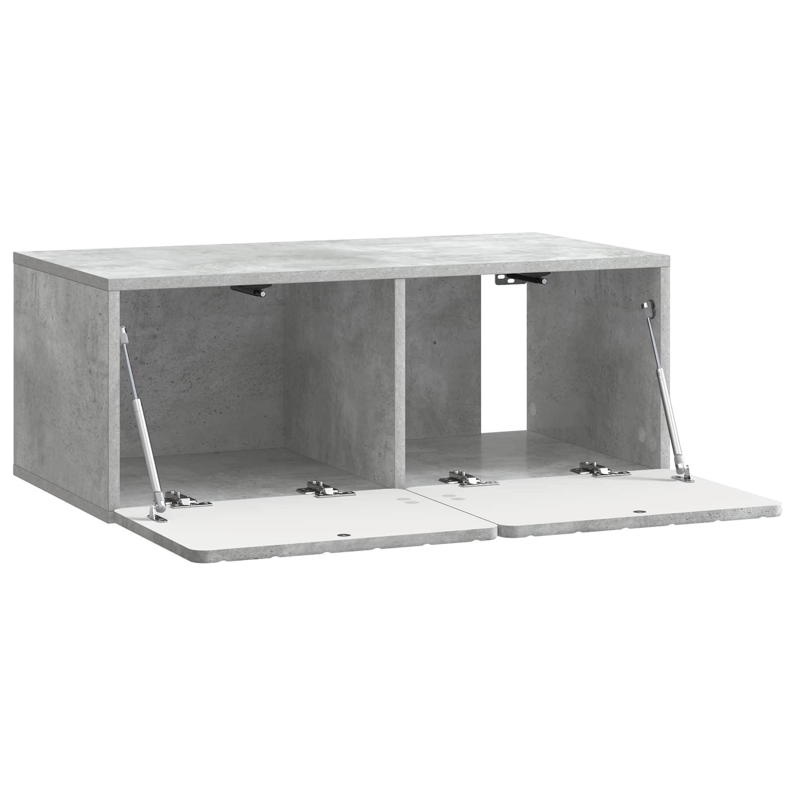 vidaXL Wandmontierter TV-Schrank Betongrau 78,5 x 41 x 30 cm