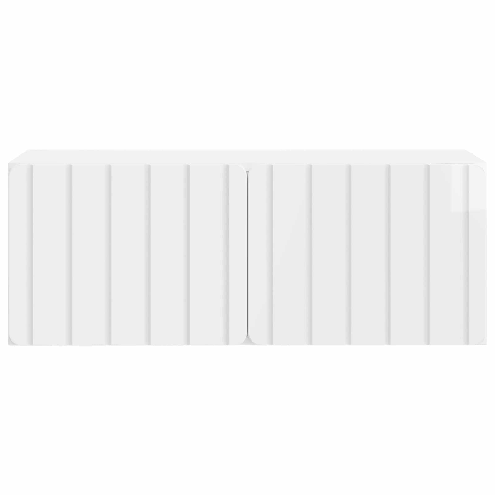 vidaXL Wandmontierter TV-Schrank Hochglanz Weiß 78,5 x 31 x 30 cm