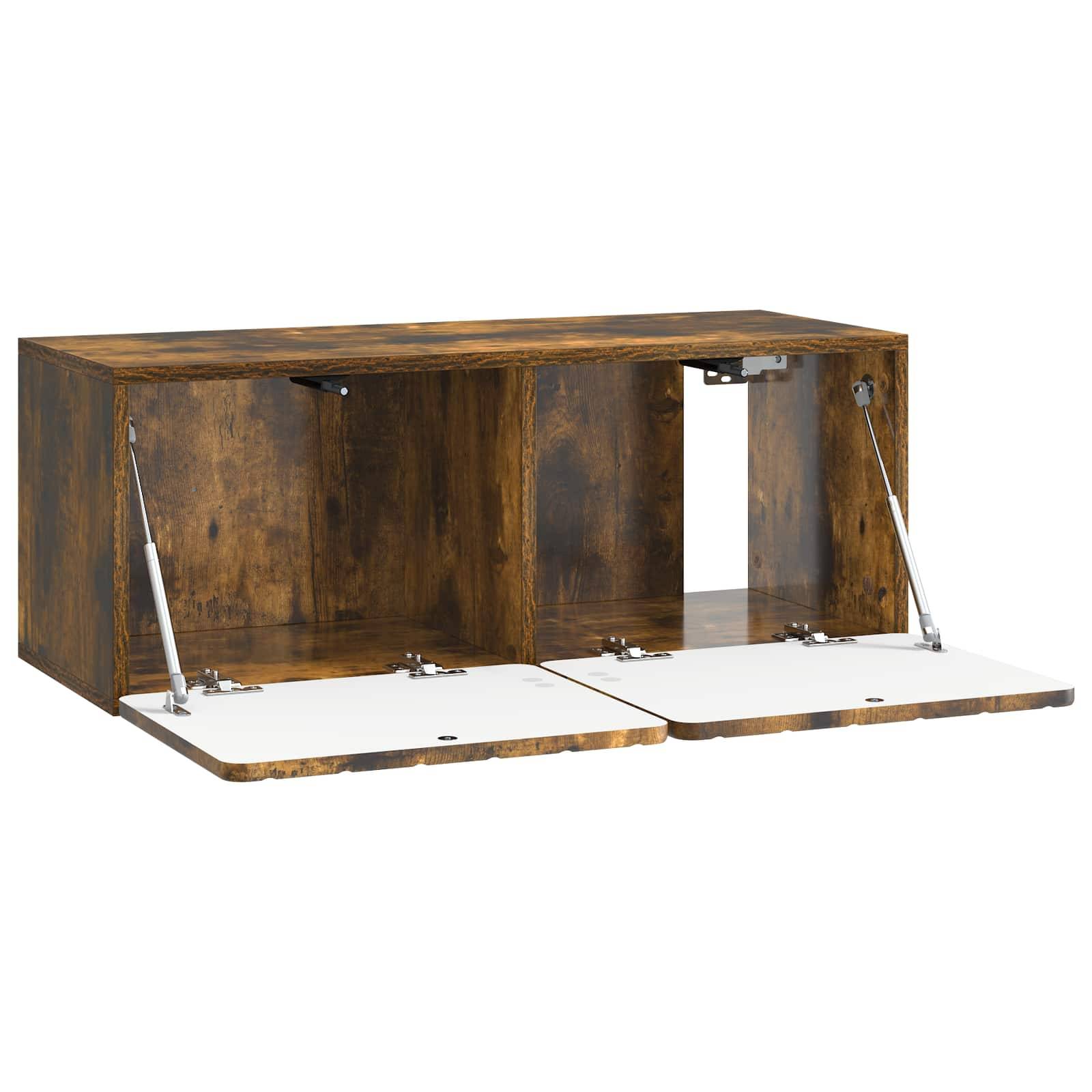 vidaXL Wandmontierter TV-Schrank Geräucherte Eiche 78,5 x 31 x 30 cm