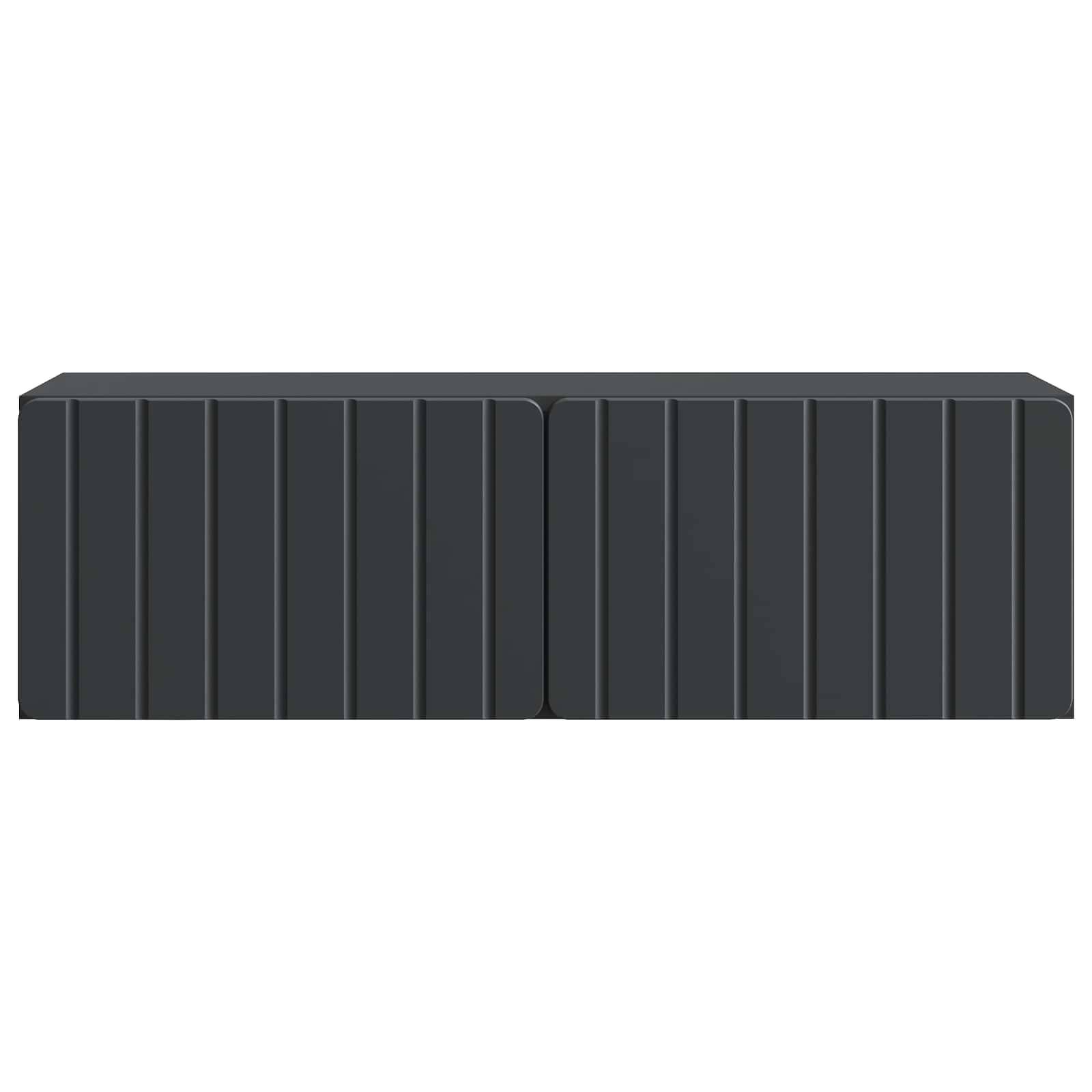 vidaXL Wandmontierter TV-Schrank Schwarz 98 x 31 x 30 cm Holzwerkstoff
