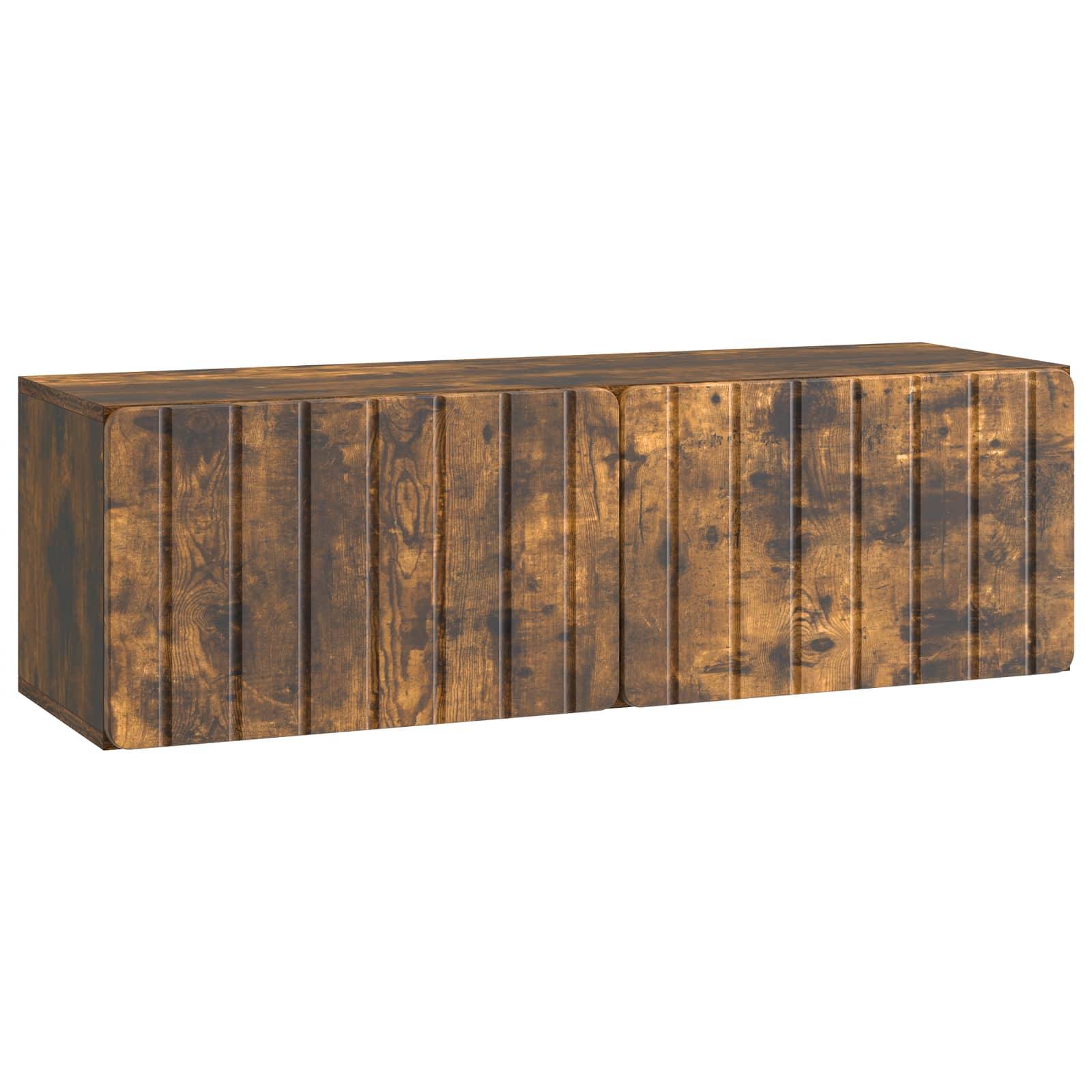 vidaXL Wandmontierter TV-Schrank Geräucherte Eiche 98 x 31 x 30 cm