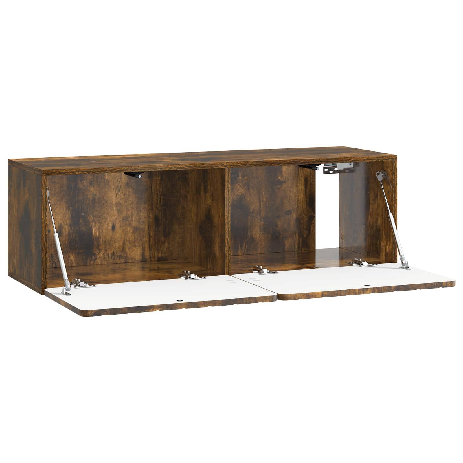 vidaXL Wandmontierter TV-Schrank Geräucherte Eiche 98 x 31 x 30 cm