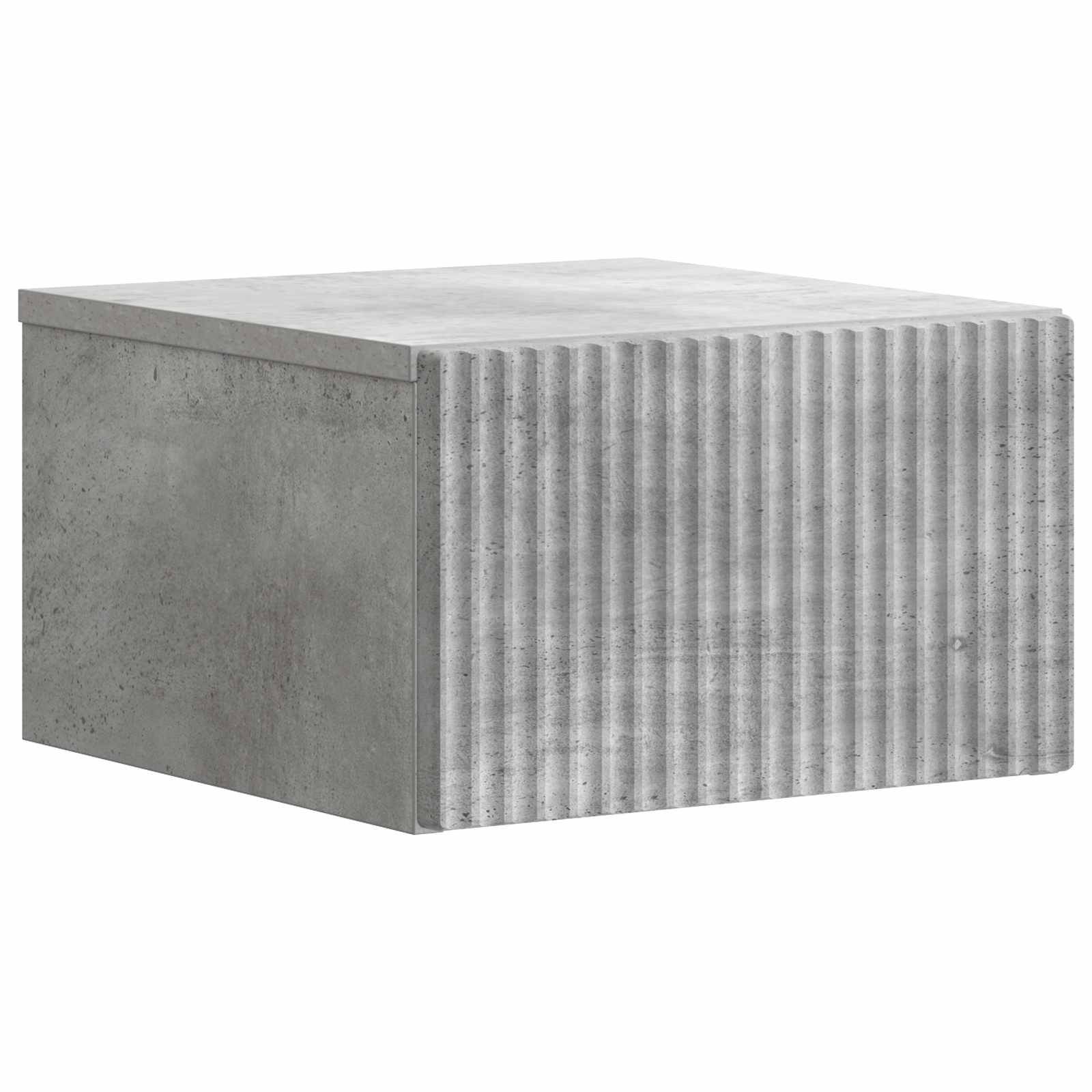 vidaXL Wandmontierter Nachttisch 2 pcs Betongrau 33 x 34,5 x 20 cm
