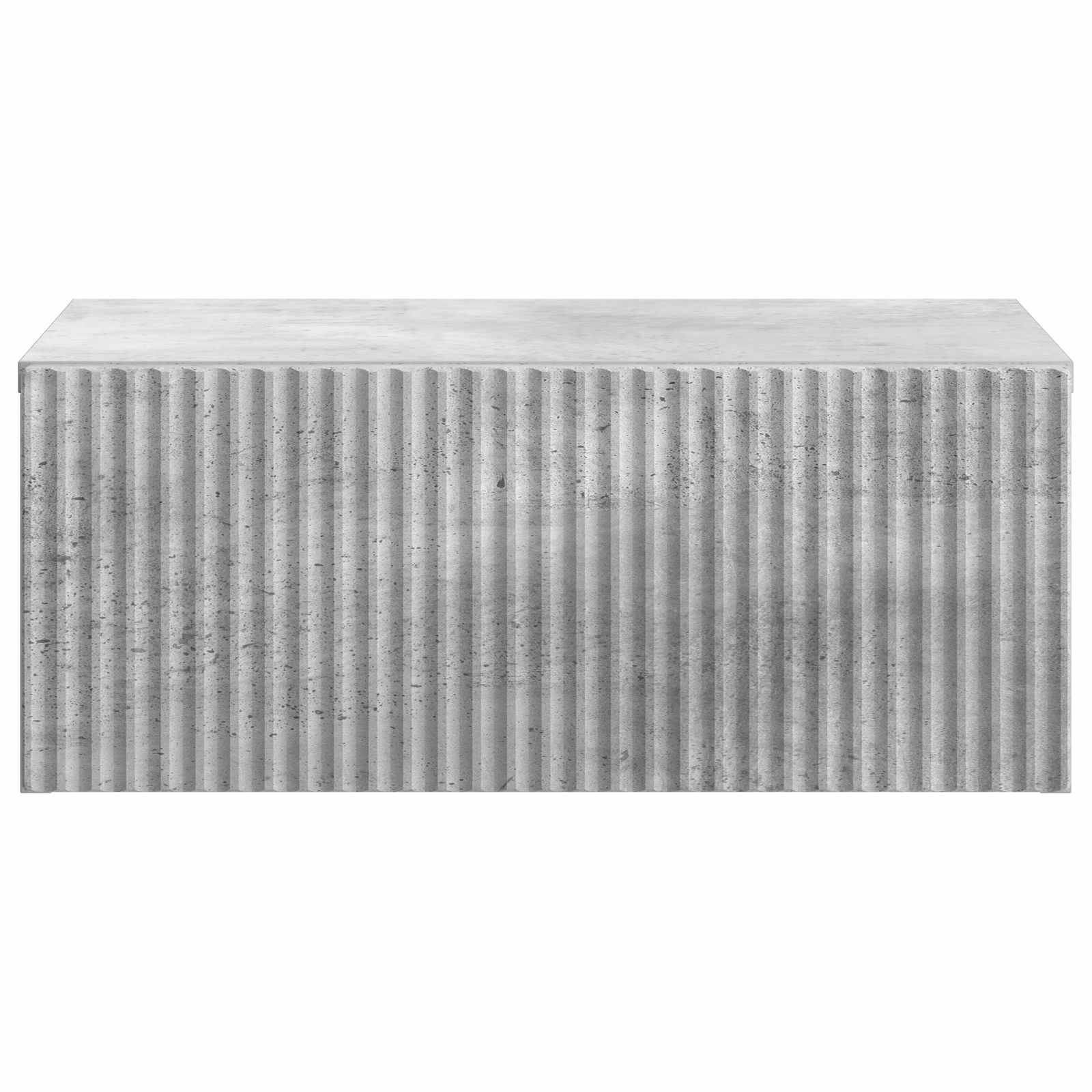 vidaXL Wandmontierter Nachttisch Betongrau 49 x 34,5 x 20 cm