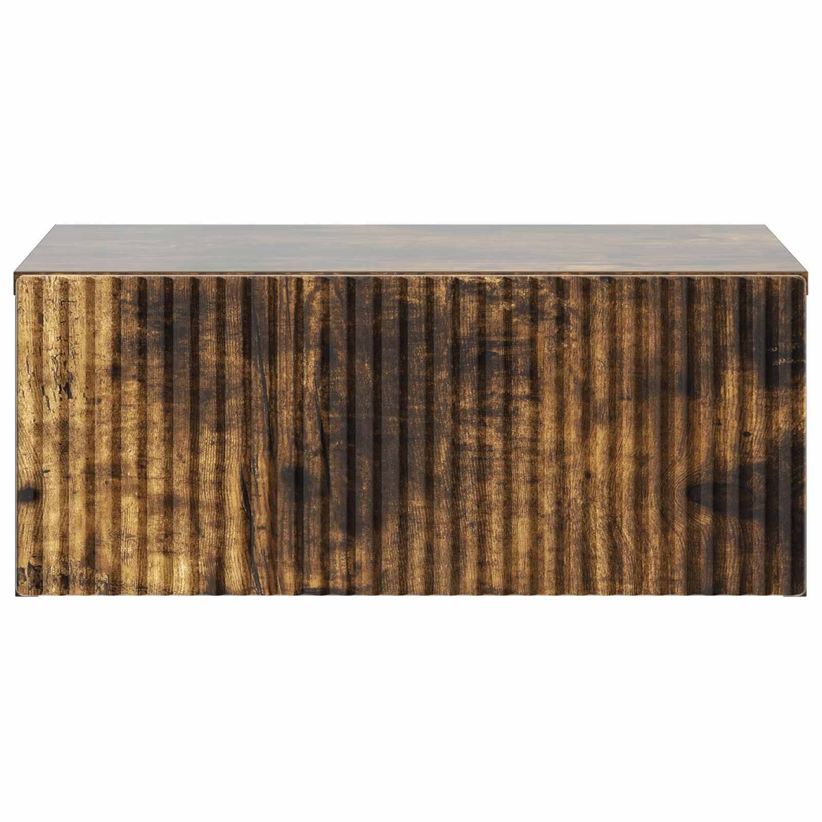 vidaXL Wandmontierter Nachttisch Geräucherte Eiche 49 x 34,5 x 20 cm