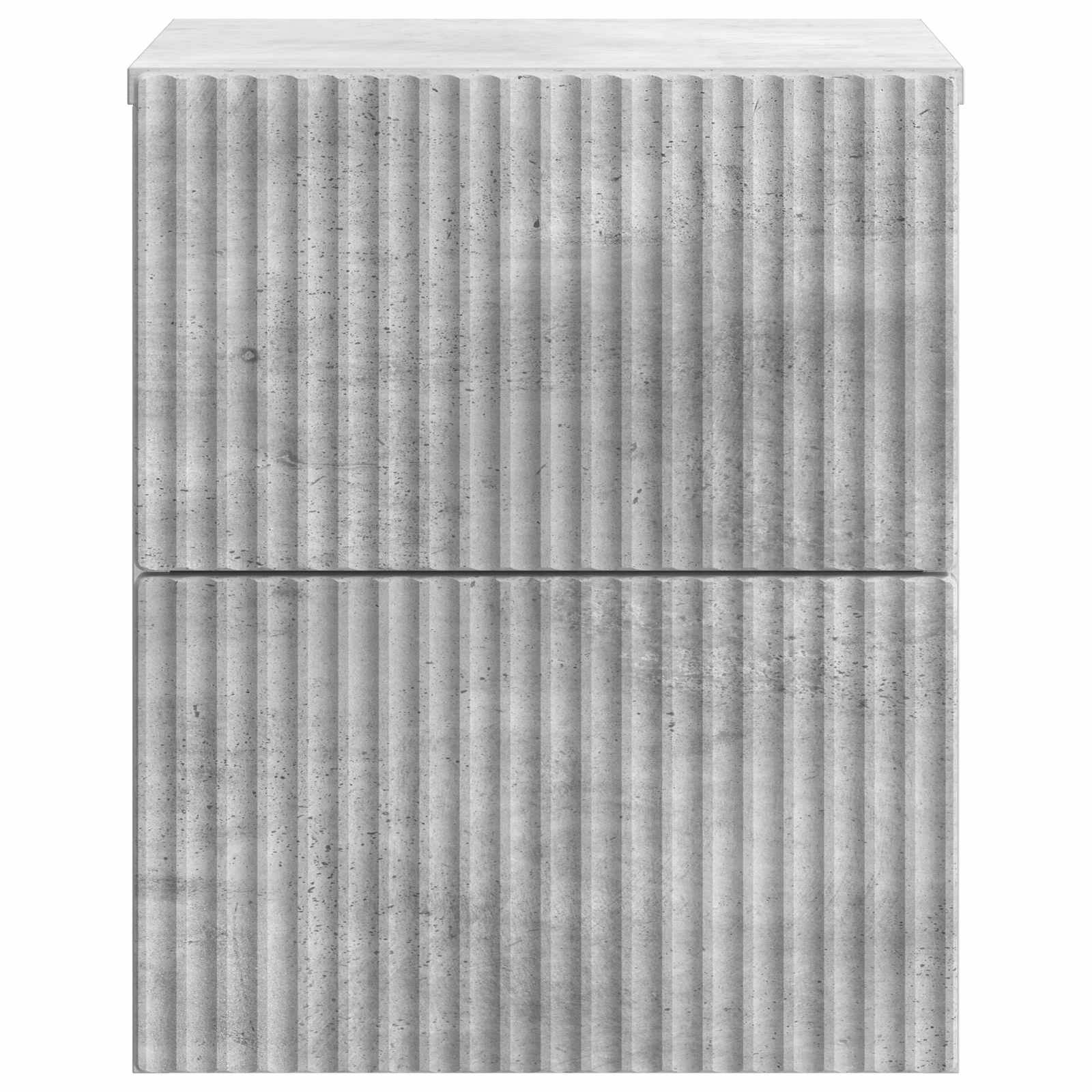 vidaXL Wandmontierter Nachttisch Betongrau 33 x 34,5 x 40 cm