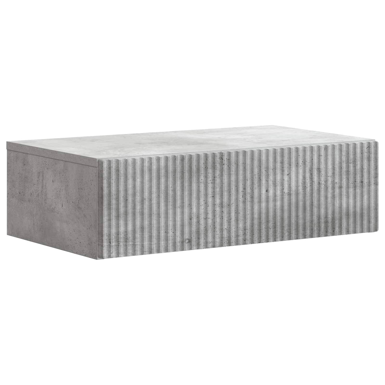 vidaXL Wandmontierter Beistelltisch Betongrau 59 x 34,5 x 17 cm