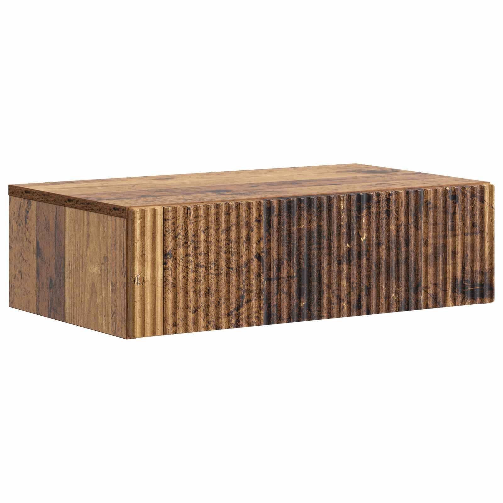 vidaXL Wandmontierter Beistelltisch Altholz 59 x 34,5 x 17 cm