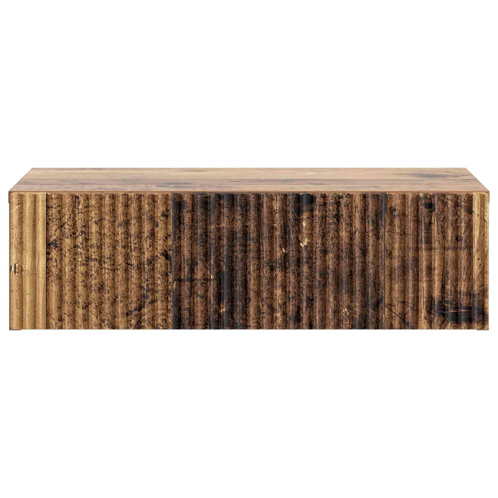 vidaXL Wandmontierter Beistelltisch Altholz 59 x 34,5 x 17 cm