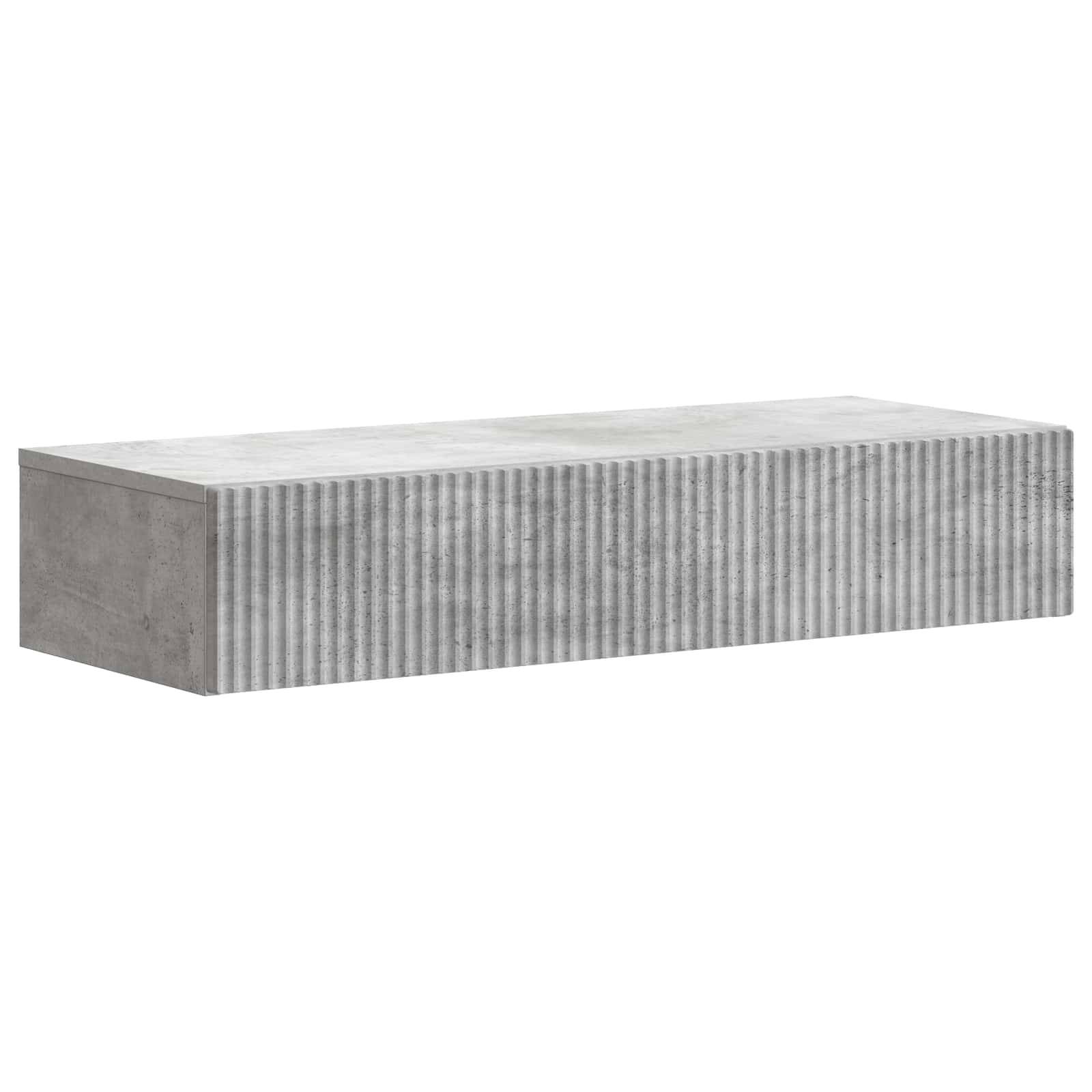 vidaXL Wandmontierter Beistelltisch Betongrau 87,5 x 34,5 x 17 cm