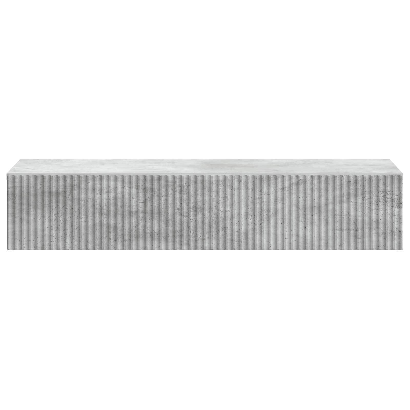 vidaXL Wandmontierter Beistelltisch Betongrau 87,5 x 34,5 x 17 cm