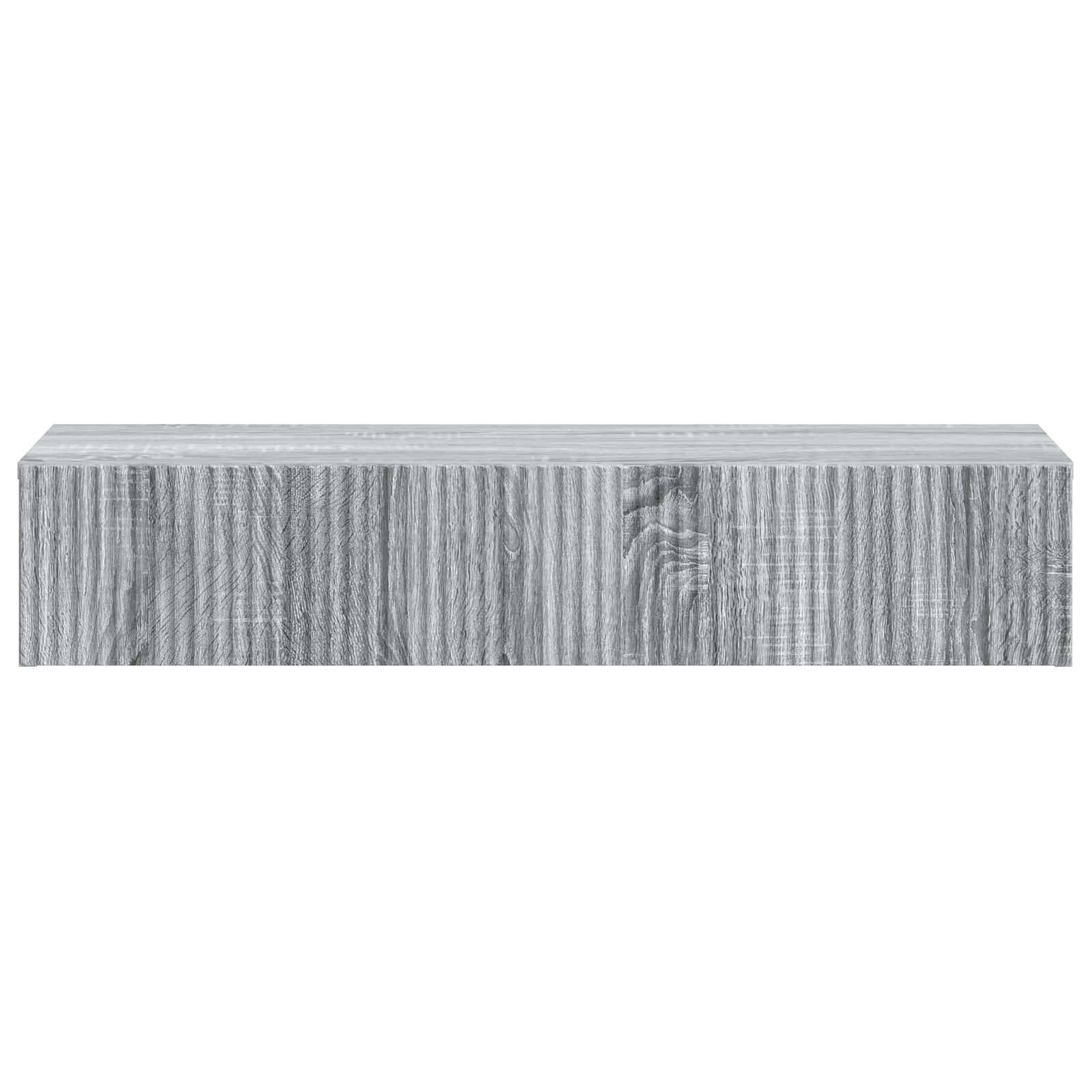 vidaXL Wandmontierter Beistelltisch Graues Sonoma 87,5 x 34,5 x 17 cm