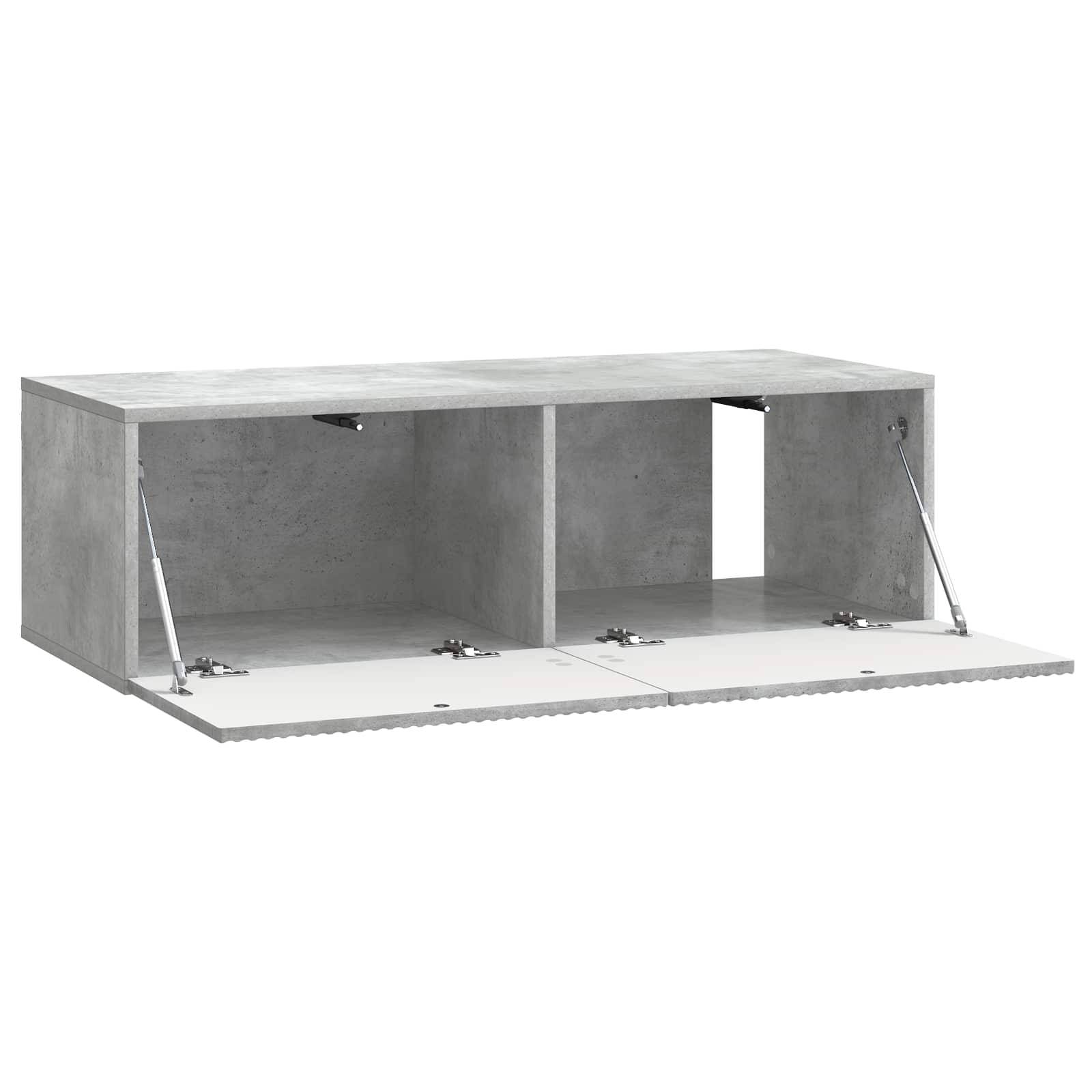 vidaXL Wandmontierter TV-Schrank Betongrau 98 x 41 x 30 cm