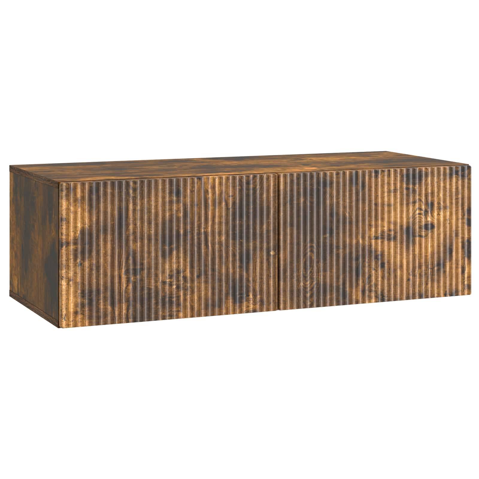 vidaXL Wandmontierter TV-Schrank Geräucherte Eiche 98 x 41 x 30 cm
