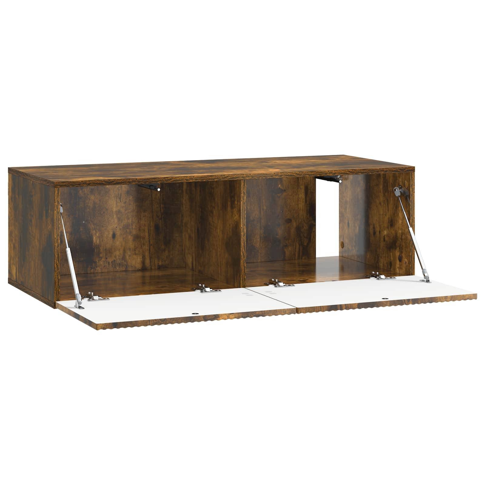 vidaXL Wandmontierter TV-Schrank Geräucherte Eiche 98 x 41 x 30 cm