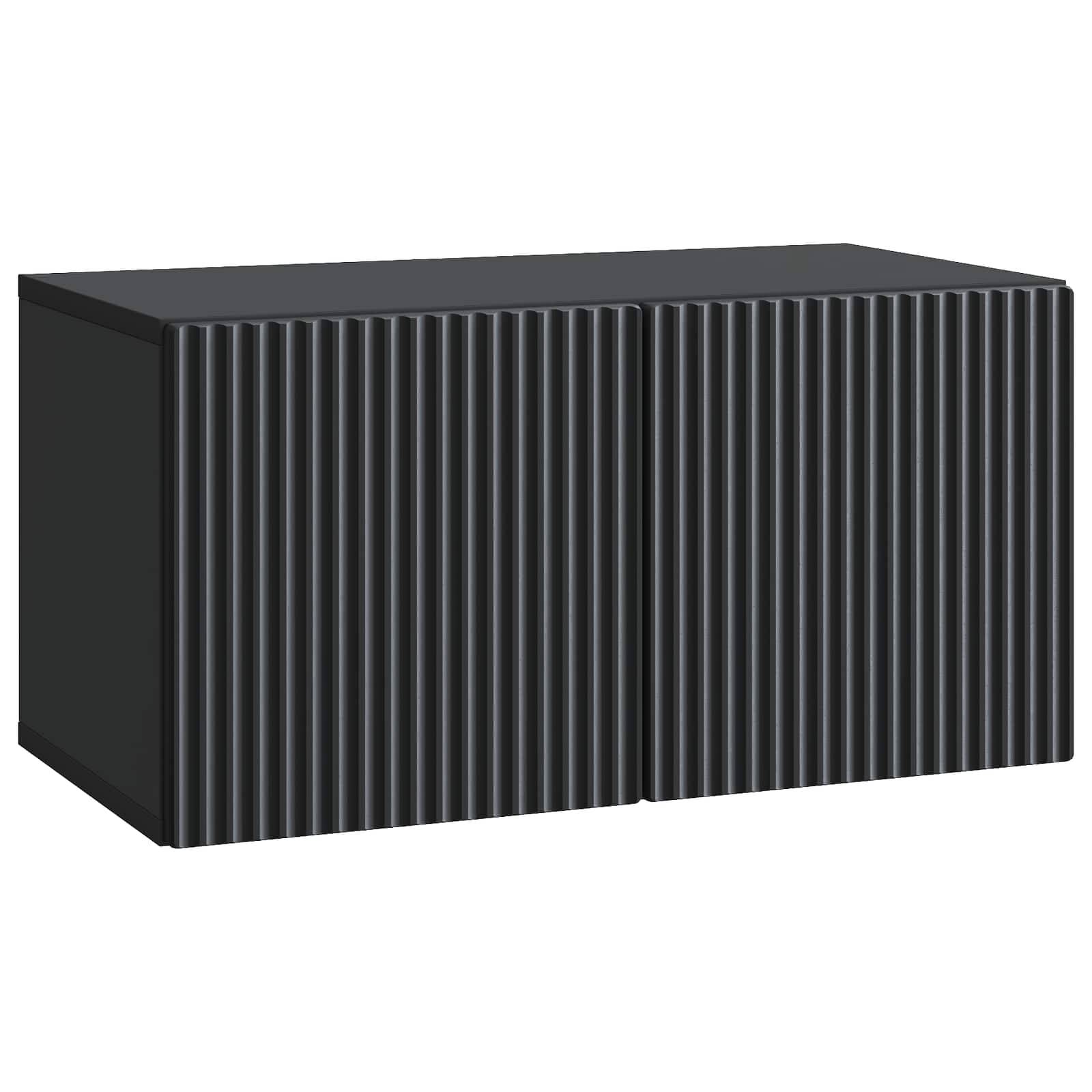 vidaXL Wandmontierter TV-Schrank Schwarz 59,5 x 31 x 30 cm