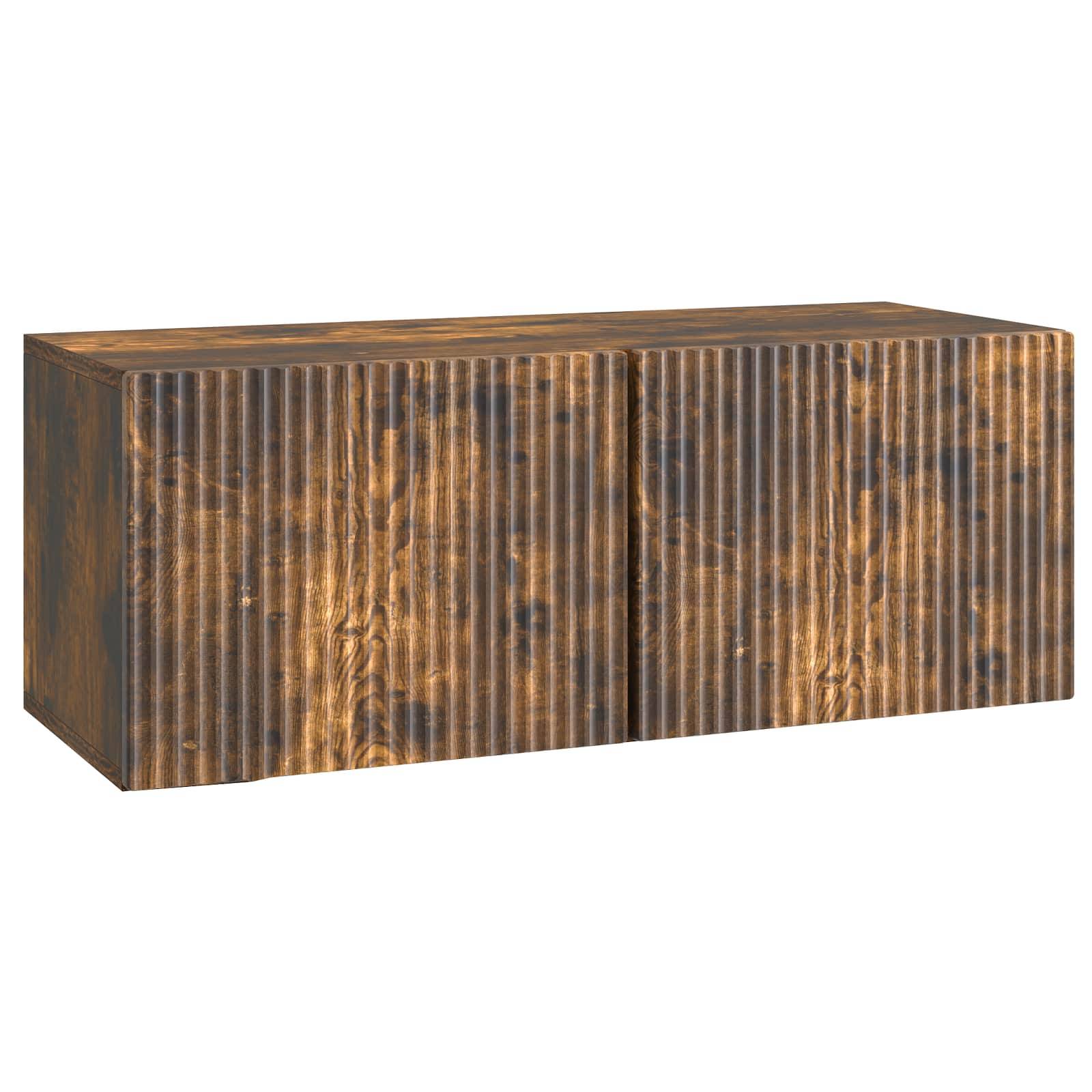 vidaXL Wandmontierter TV-Schrank Geräucherte Eiche 78,5 x 31 x 30 cm