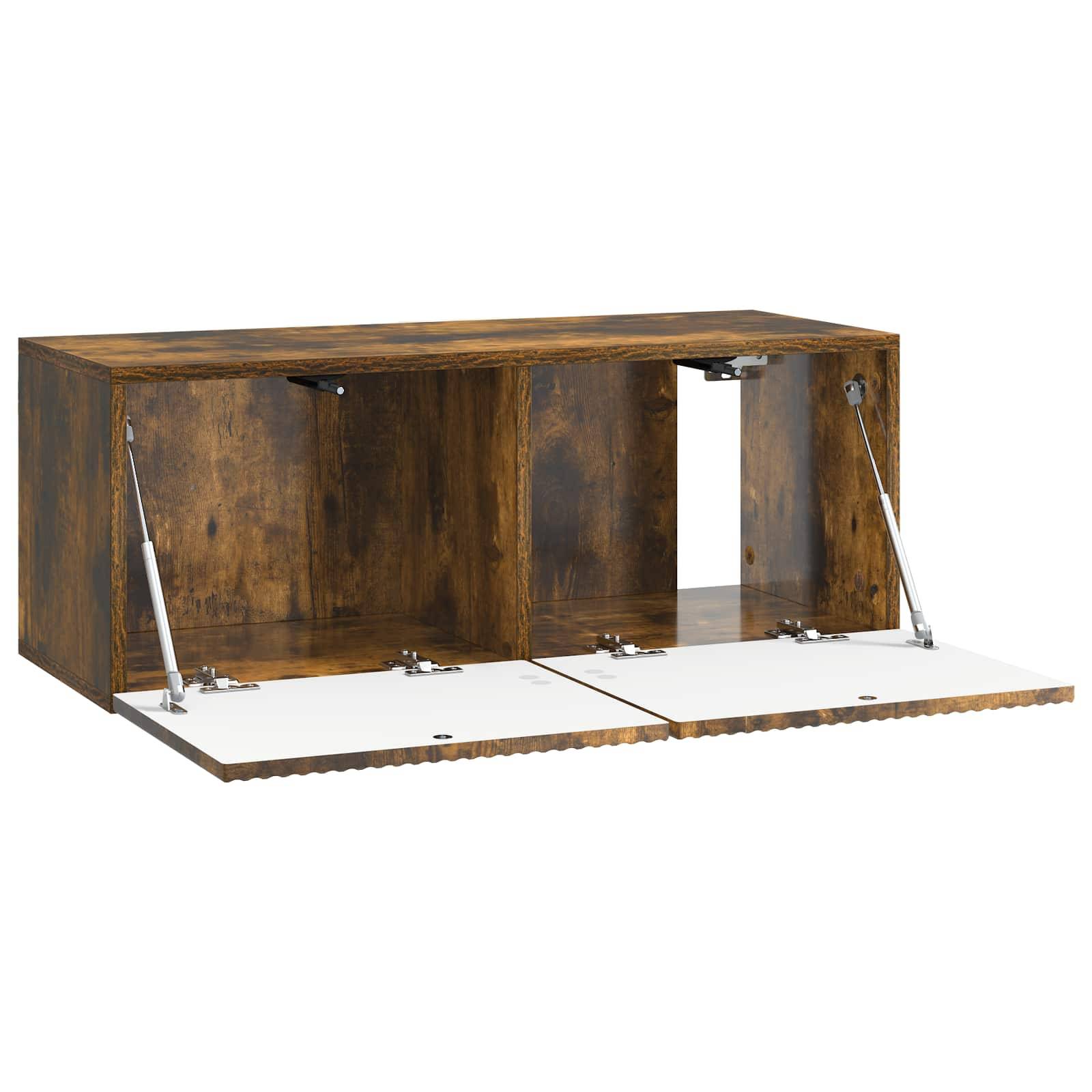 vidaXL Wandmontierter TV-Schrank Geräucherte Eiche 78,5 x 31 x 30 cm