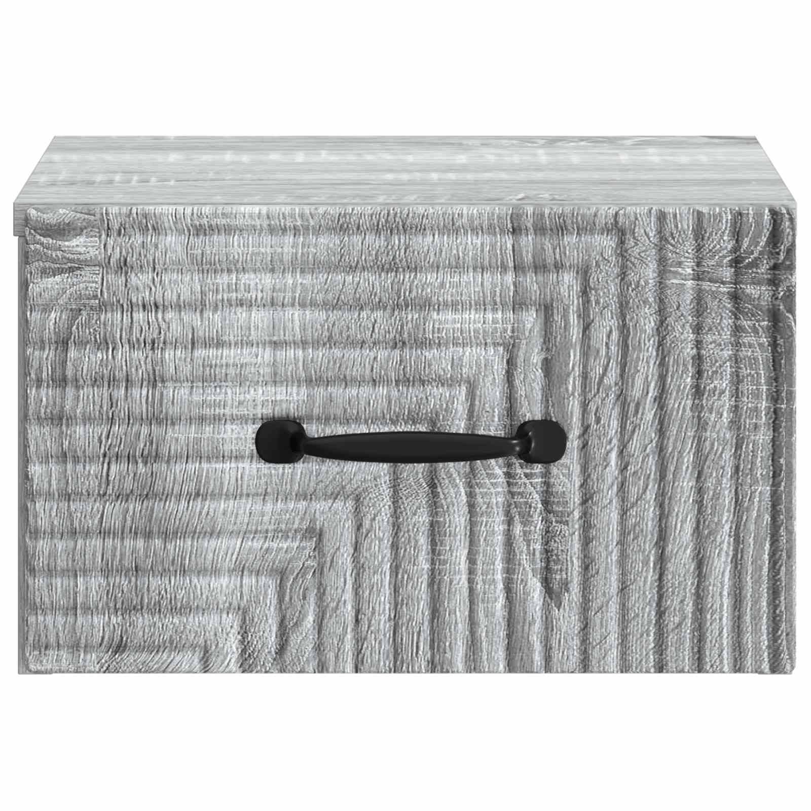 vidaXL Wandmontierter Nachttisch Graues Sonoma 34,5 x 33 x 20 cm