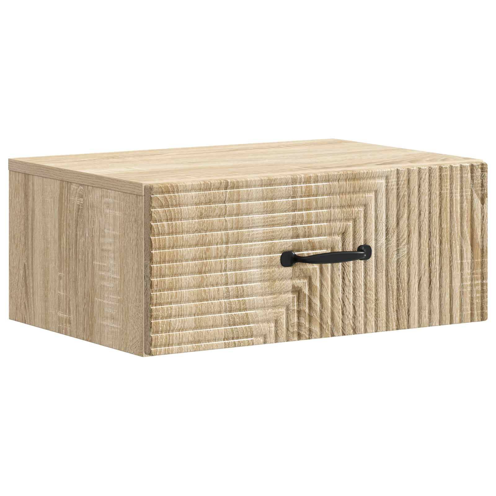 vidaXL Wandmontierter Nachttisch Sonoma-Eiche 49 x 34,5 x 20 cm