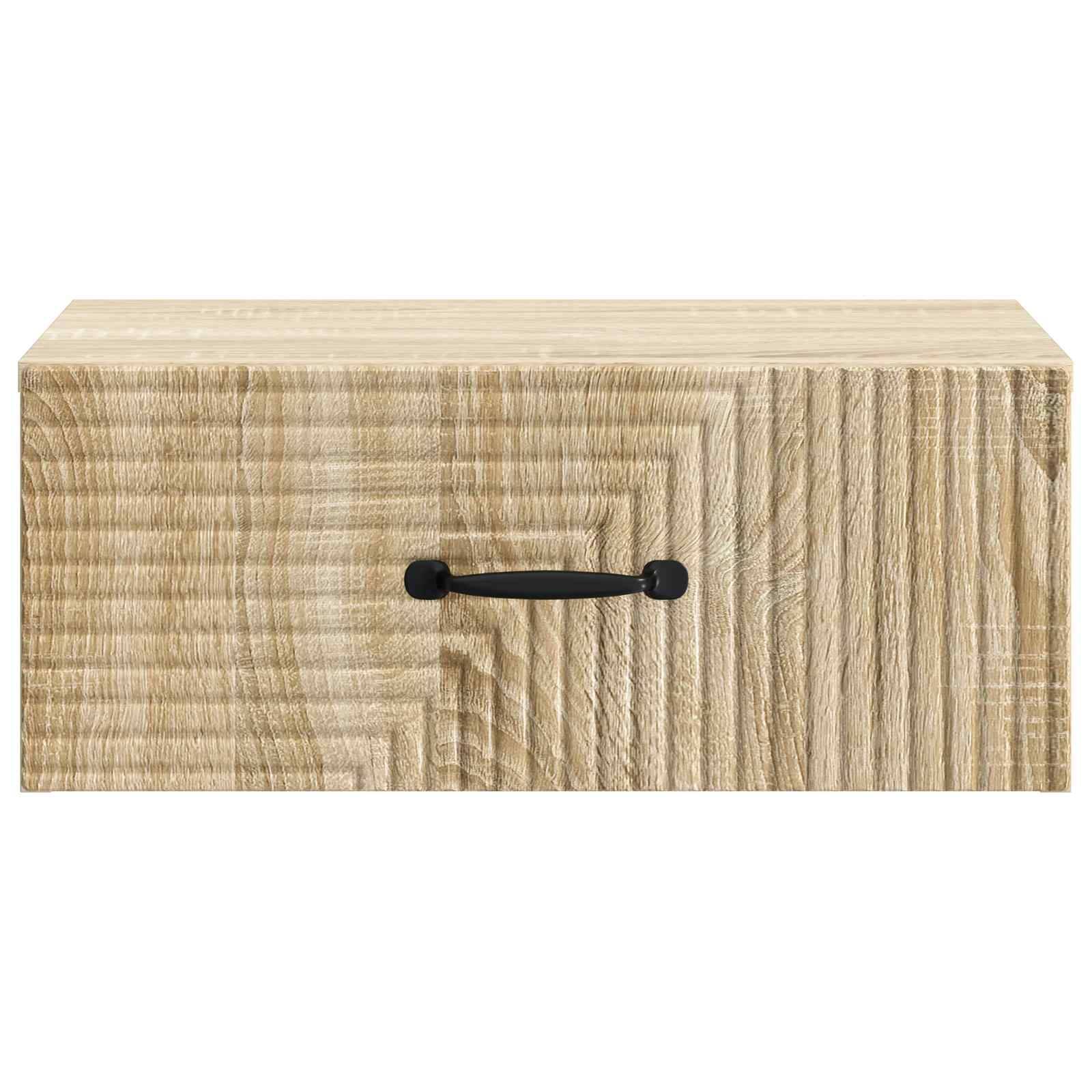 vidaXL Wandmontierter Nachttisch Sonoma-Eiche 49 x 34,5 x 20 cm