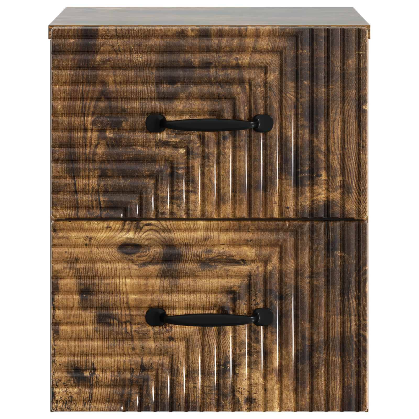 vidaXL Wandmontierter Nachttisch Geräucherte Eiche 34,5 x 33 x 40 cm