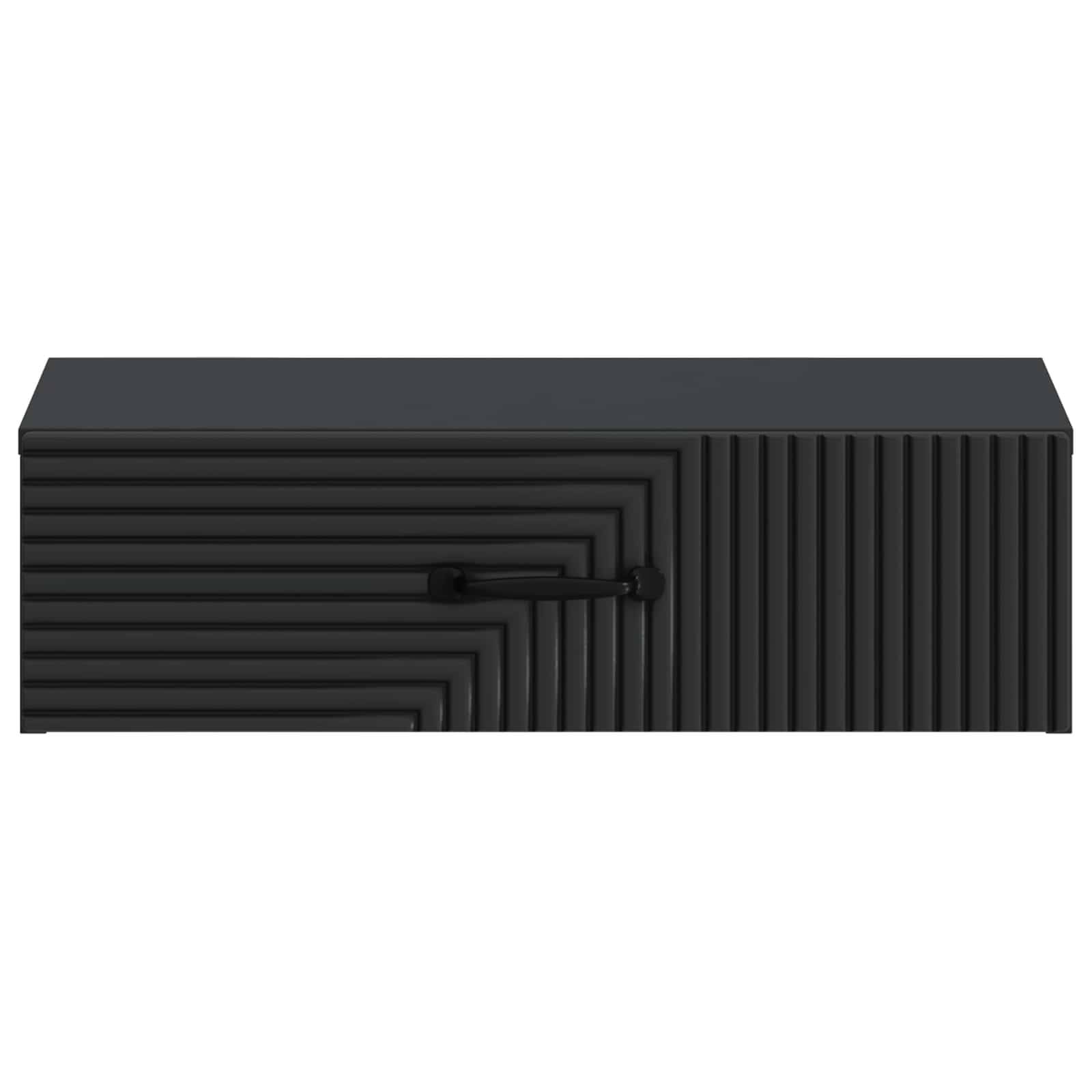 vidaXL Wandmontierter Beistelltisch Schwarz 59 x 34,5 x 17 cm