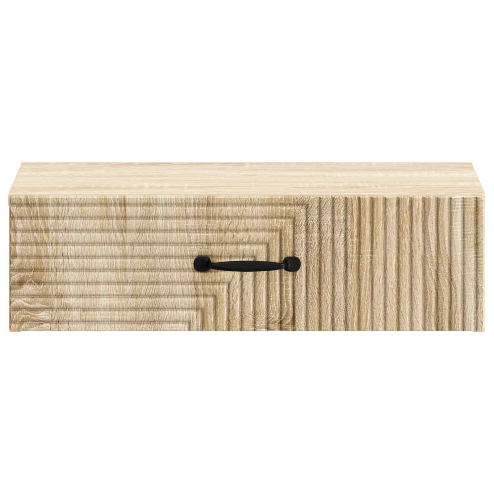 vidaXL Wandmontierter Beistelltisch Sonoma-Eiche 59 x 34,5 x 17 cm