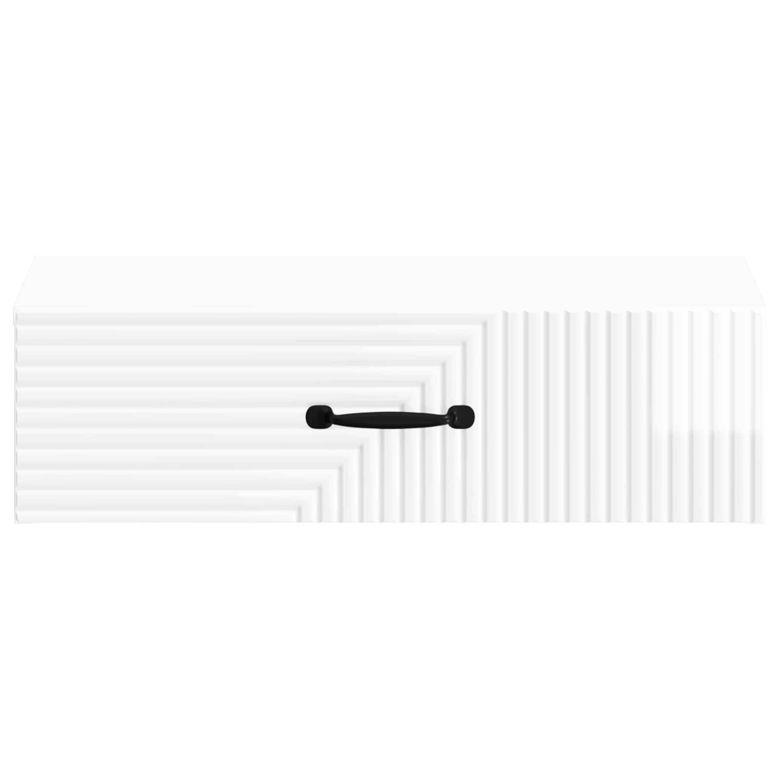 vidaXL Wandmontierter Beistelltisch Hochglanz Weiß 59 x 34,5 x 17 cm