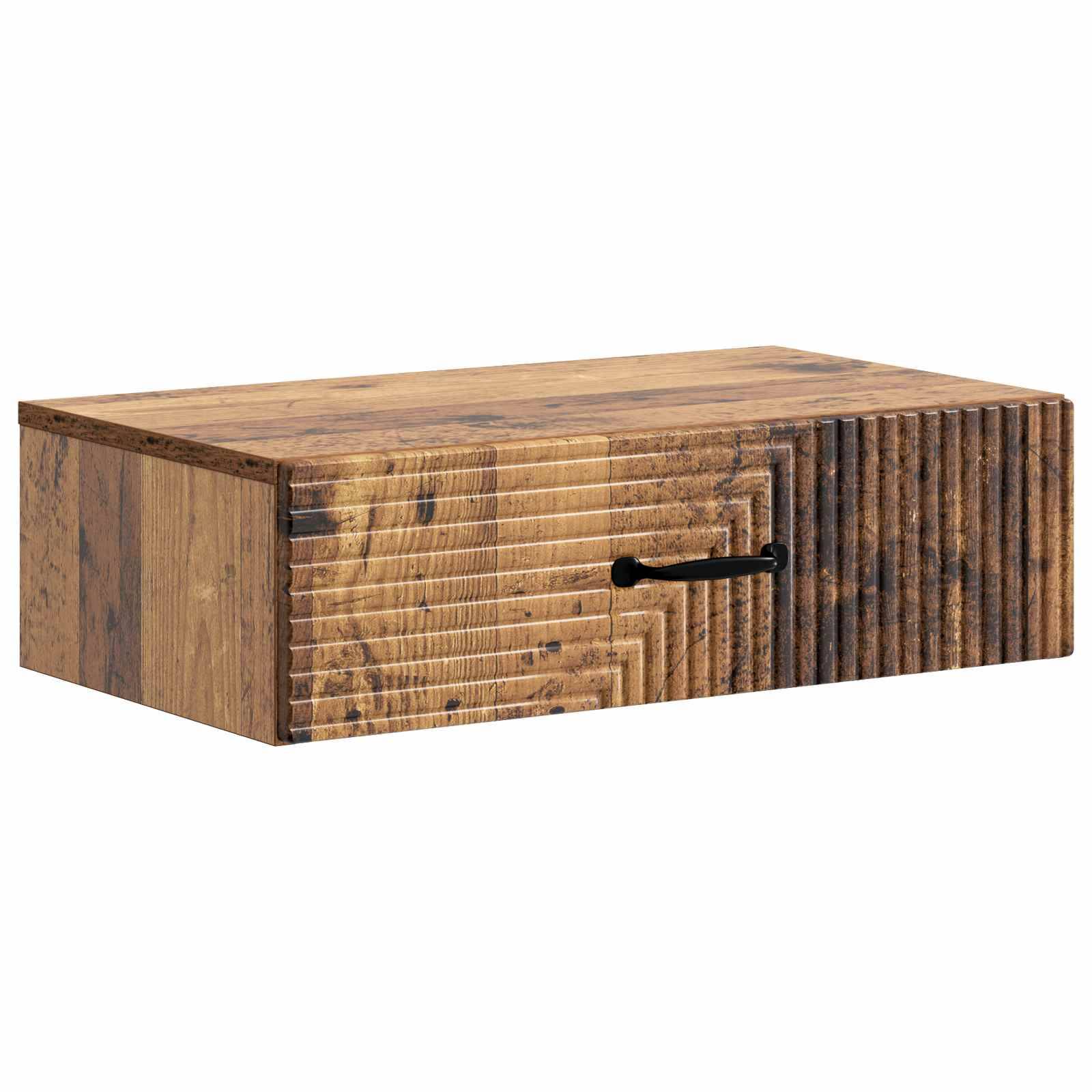 vidaXL Wandmontierter Beistelltisch Altholz 59 x 34,5 x 17 cm