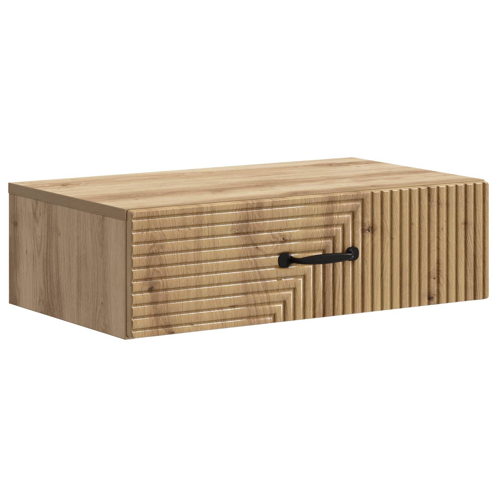 vidaXL Wandmontierter Beistelltisch Artisan-Eiche 59 x 34,5 x 17 cm
