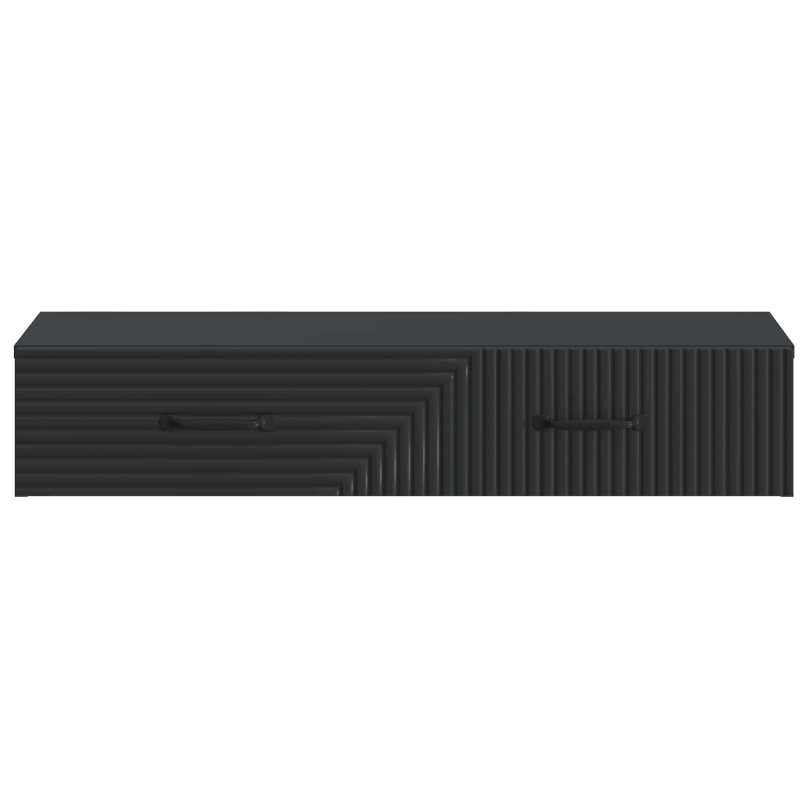 vidaXL Wandmontierter Beistelltisch Schwarz 87,5 x 34,5 x 17 cm