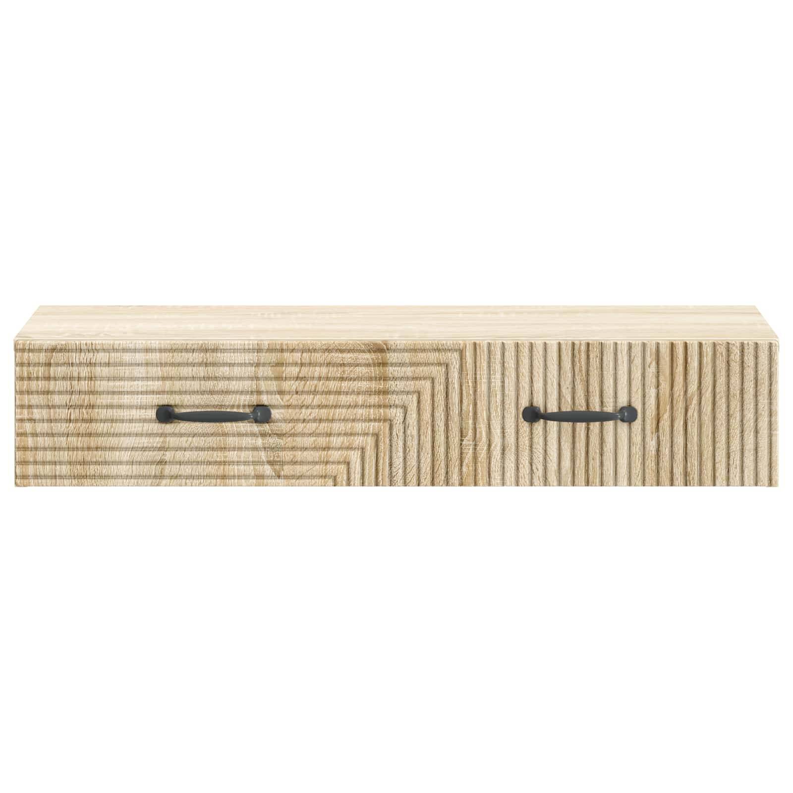 vidaXL Wandmontierter Beistelltisch Sonoma-Eiche 87,5 x 34,5 x 17 cm