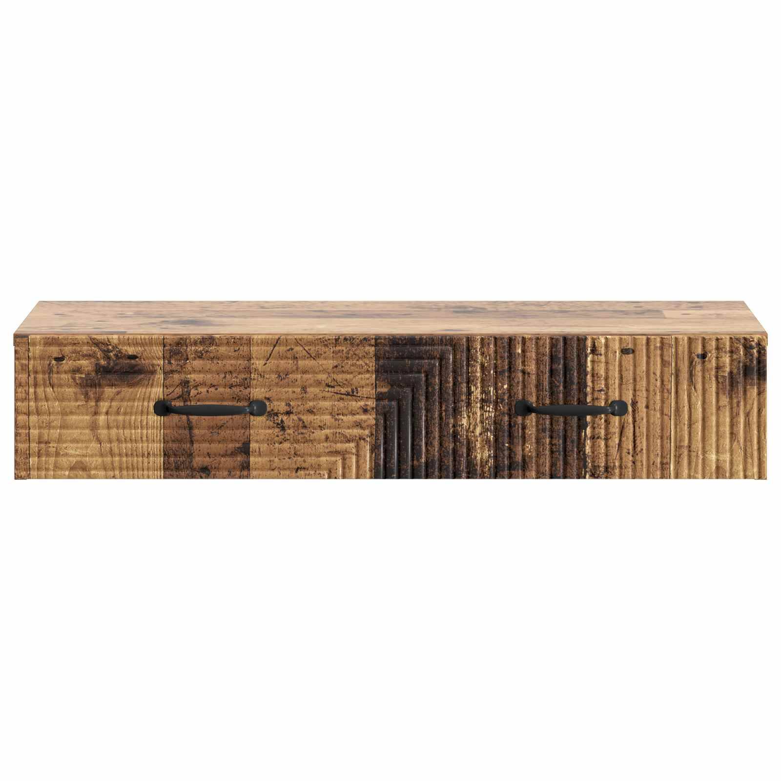 vidaXL Wandmontierter Beistelltisch Altholz 87,5 x 34,5 x 17 cm