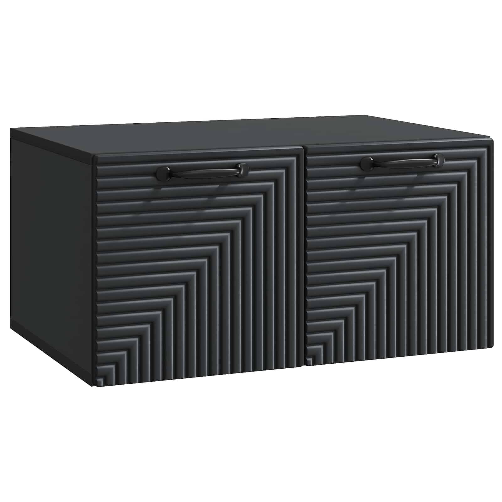 vidaXL Wandmontierter TV-Schrank Schwarz 59,5 x 41 x 30 cm