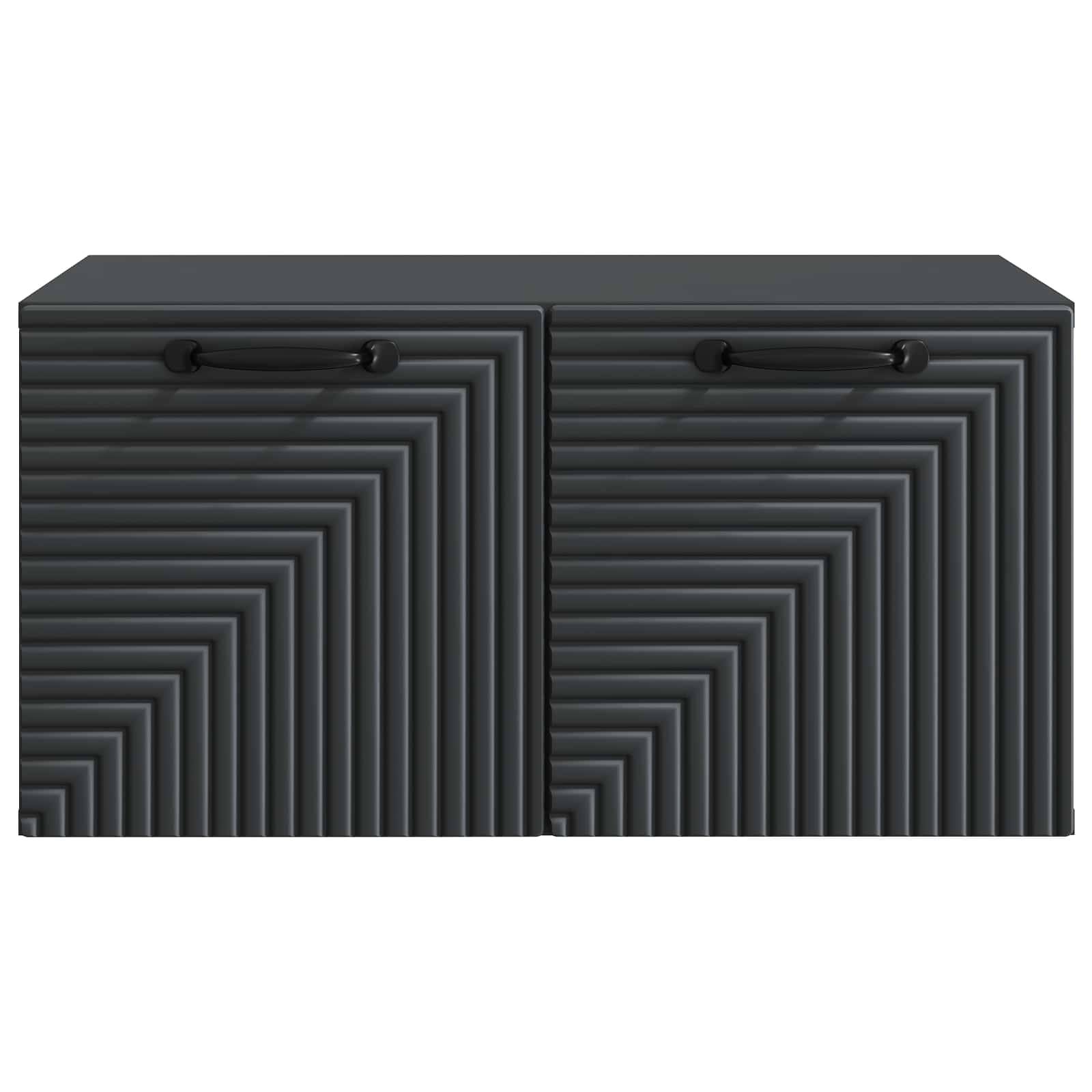 vidaXL Wandmontierter TV-Schrank Schwarz 59,5 x 41 x 30 cm