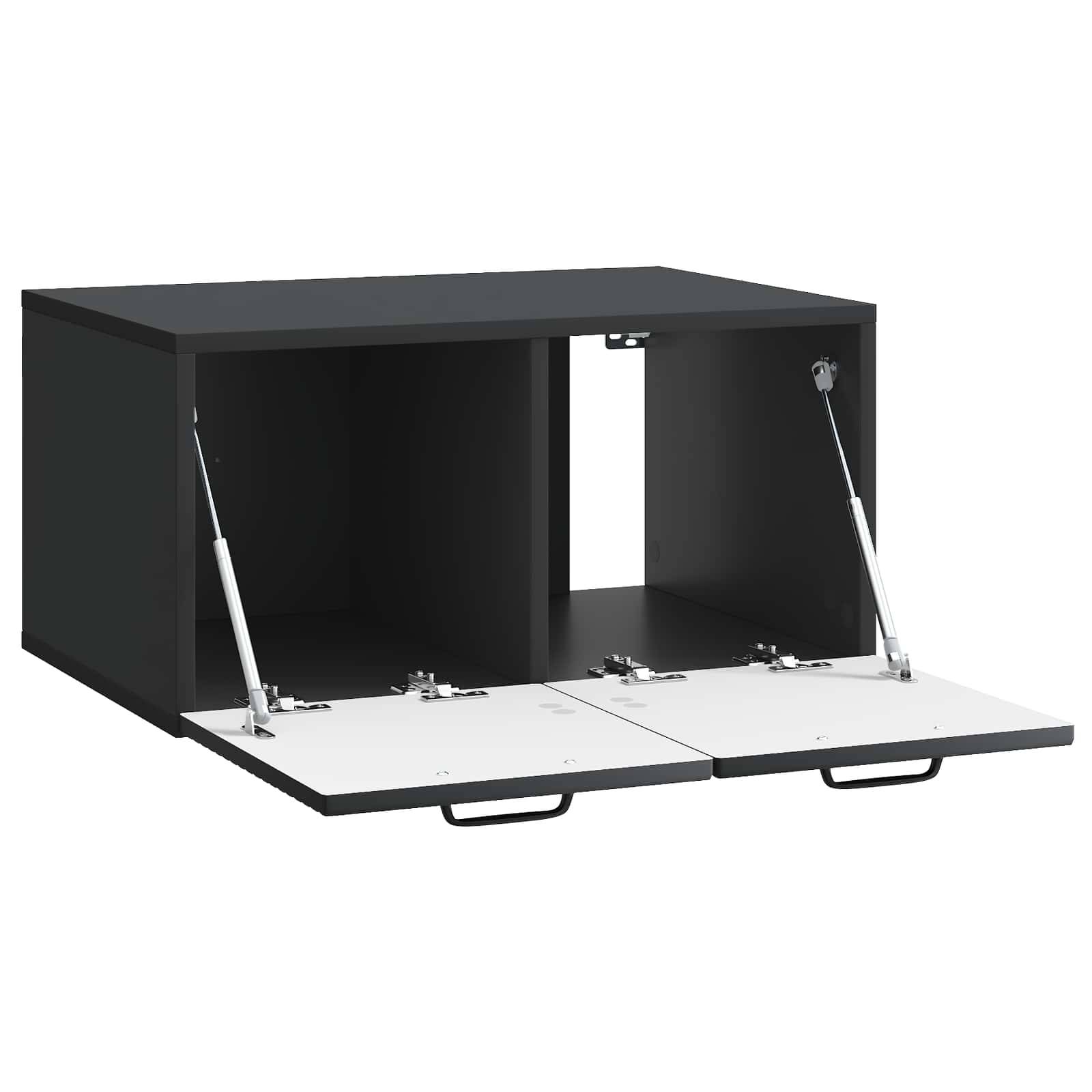vidaXL Wandmontierter TV-Schrank Schwarz 59,5 x 41 x 30 cm